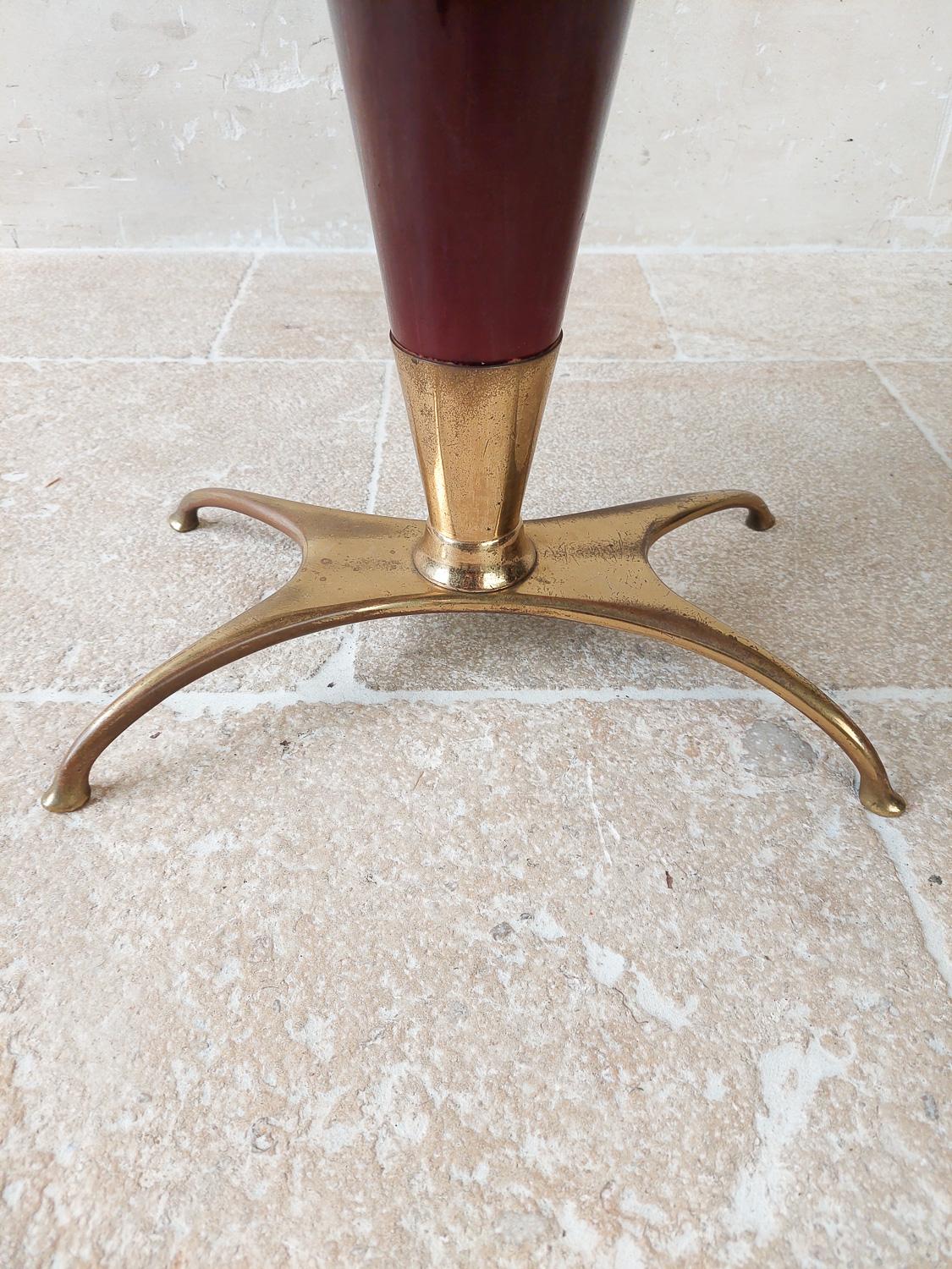 Mid-20th Century Mid-Century Italian Brass and Marble Coffee Table, 1950s