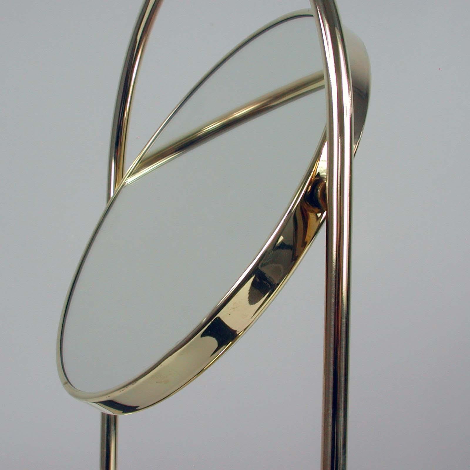Midcentury Italian Brass and Marble Tilting Table Mirror, 1950s 7
