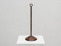 Midcentury Italian Brass and Wood Doorstop Attributed to Azucena, 1950s