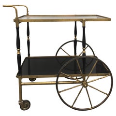 Midcentury Italian Brass Bar Cart by Morex