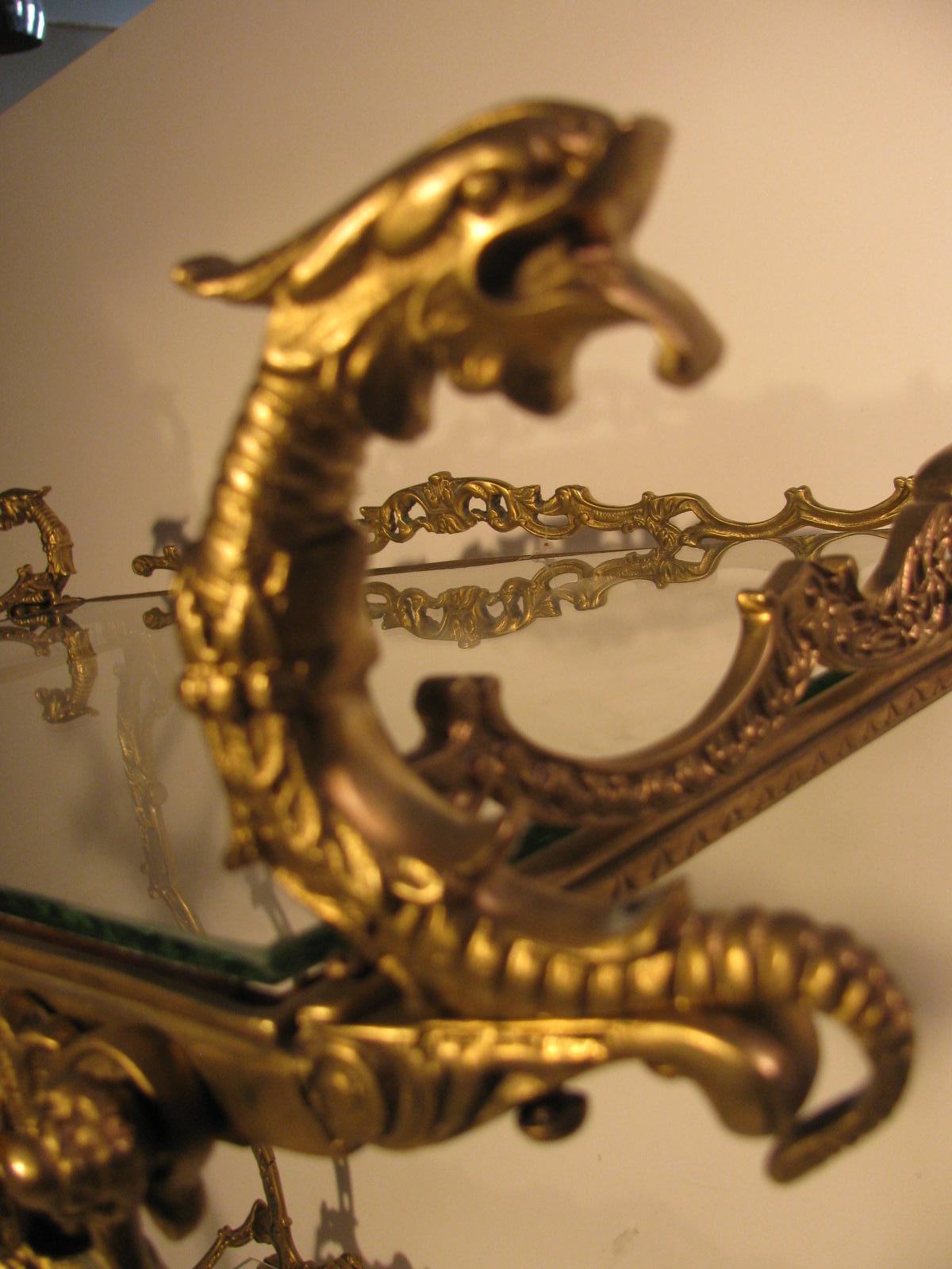 Midcentury Italian Brass Hollywood Regency Figural Bar Cart (Italienisch)