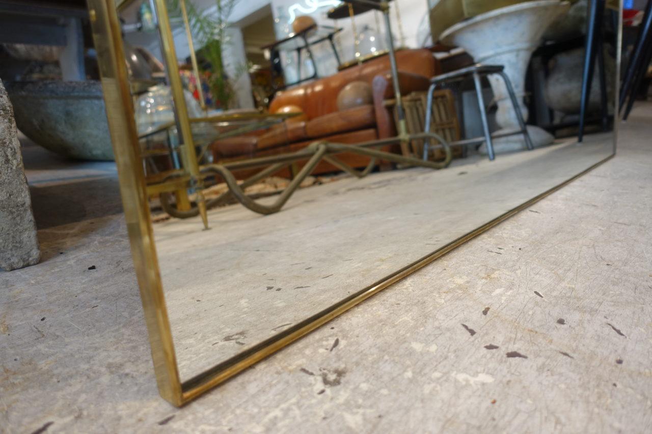 20th Century Midcentury Italian Brass Mirror