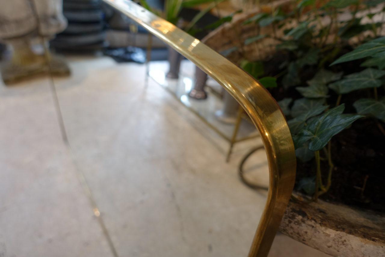 Midcentury Italian Brass Mirror 1