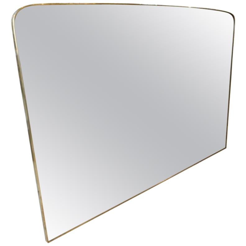 Midcentury Italian Brass Mirror