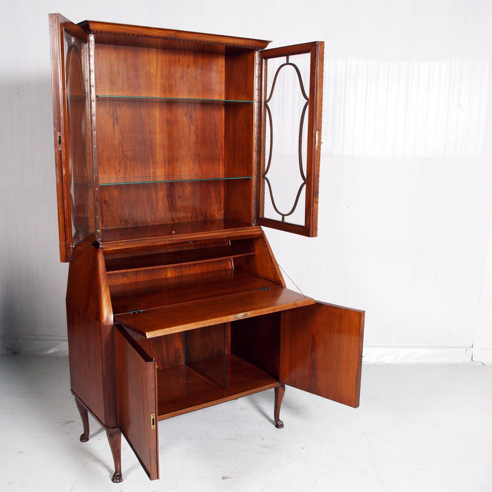 Sculpté Bibliothèque de bureau italienne Trumeau de Guglielmo Urlich pour AR-CA Milano en vente