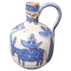 Vintage Midcentury Italian Ceramic Jug by Guido Gambone, circa 1950s