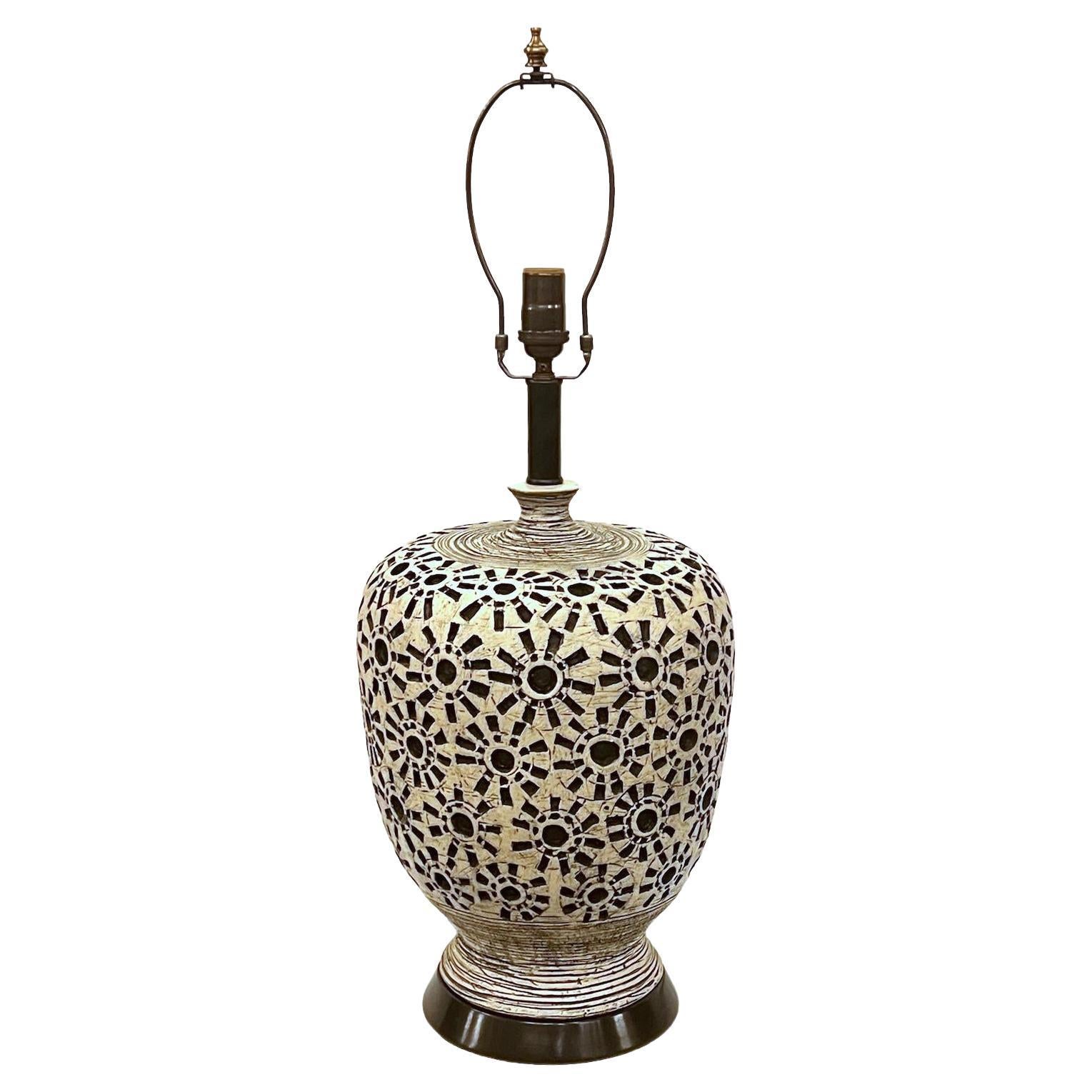 Midcentury Italian Ceramic Lamp For Sale