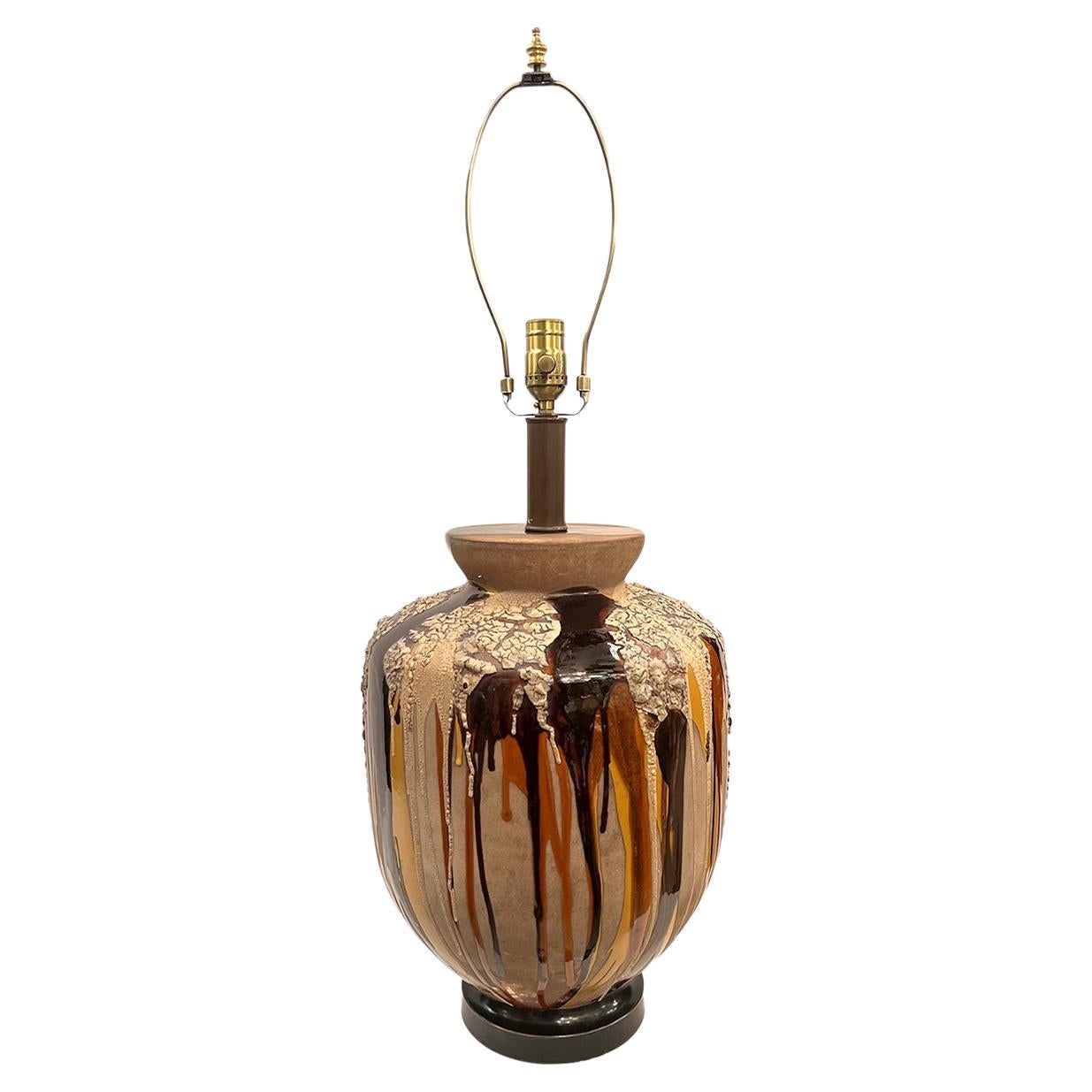 Italienische Keramiklampe aus der Jahrhundertmitte im Angebot