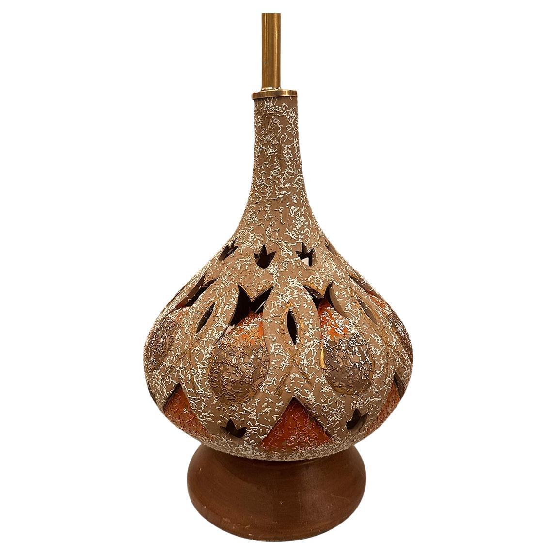 Midcentury Italian Ceramic Lamp For Sale