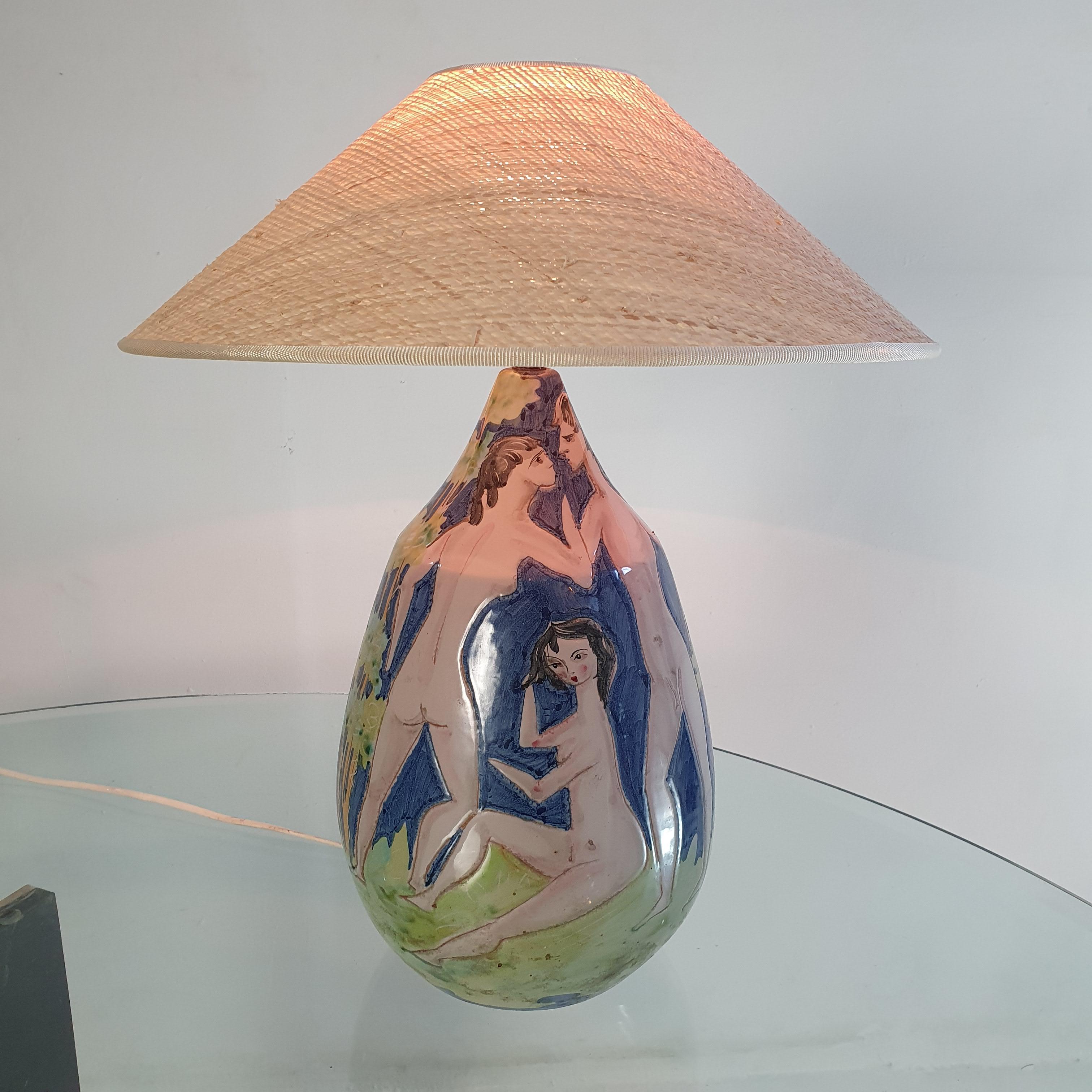 Midcentury Italian Ceramic Table Lamp 5
