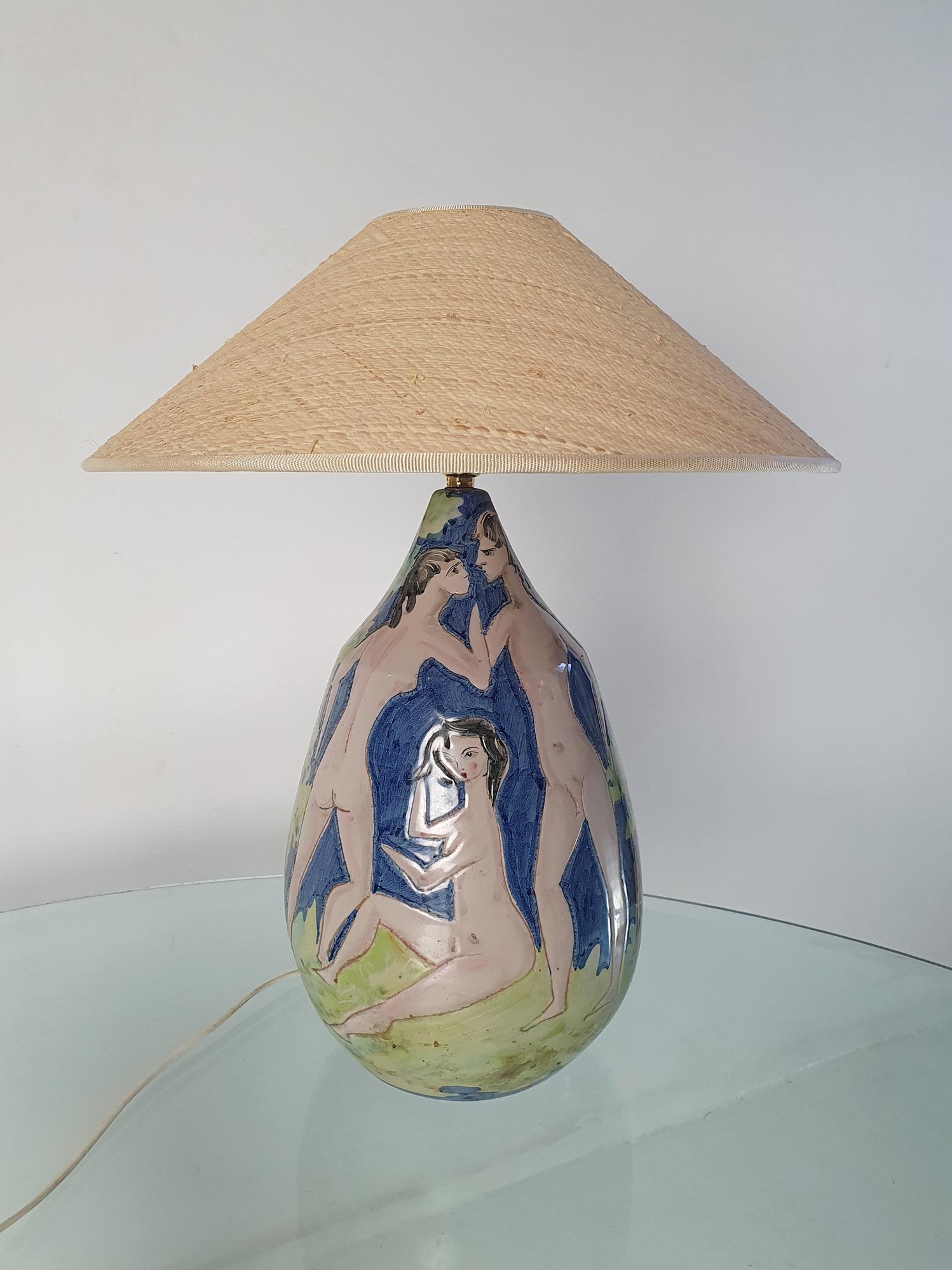 20th Century Midcentury Italian Ceramic Table Lamp