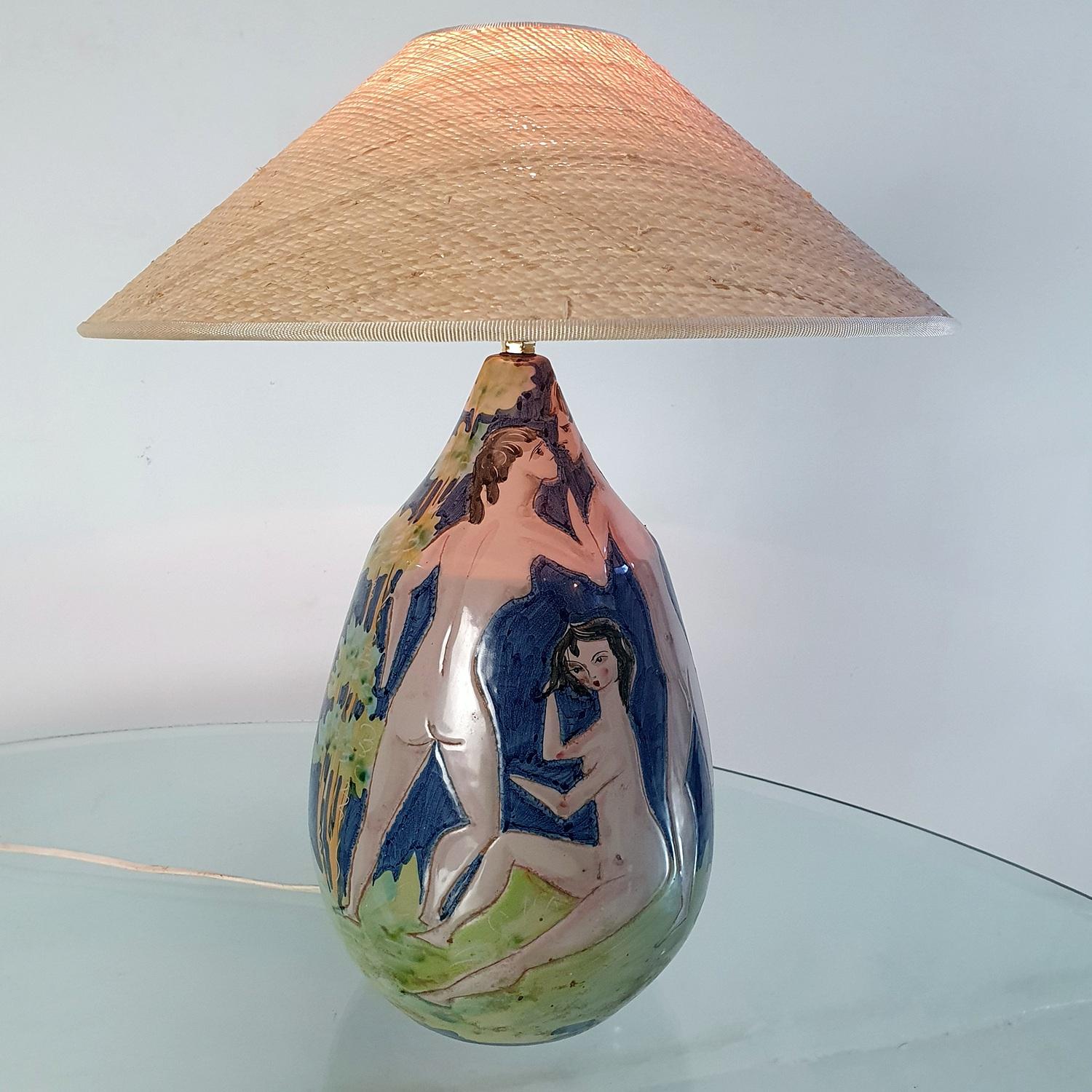 Midcentury Italian Ceramic Table Lamp 4