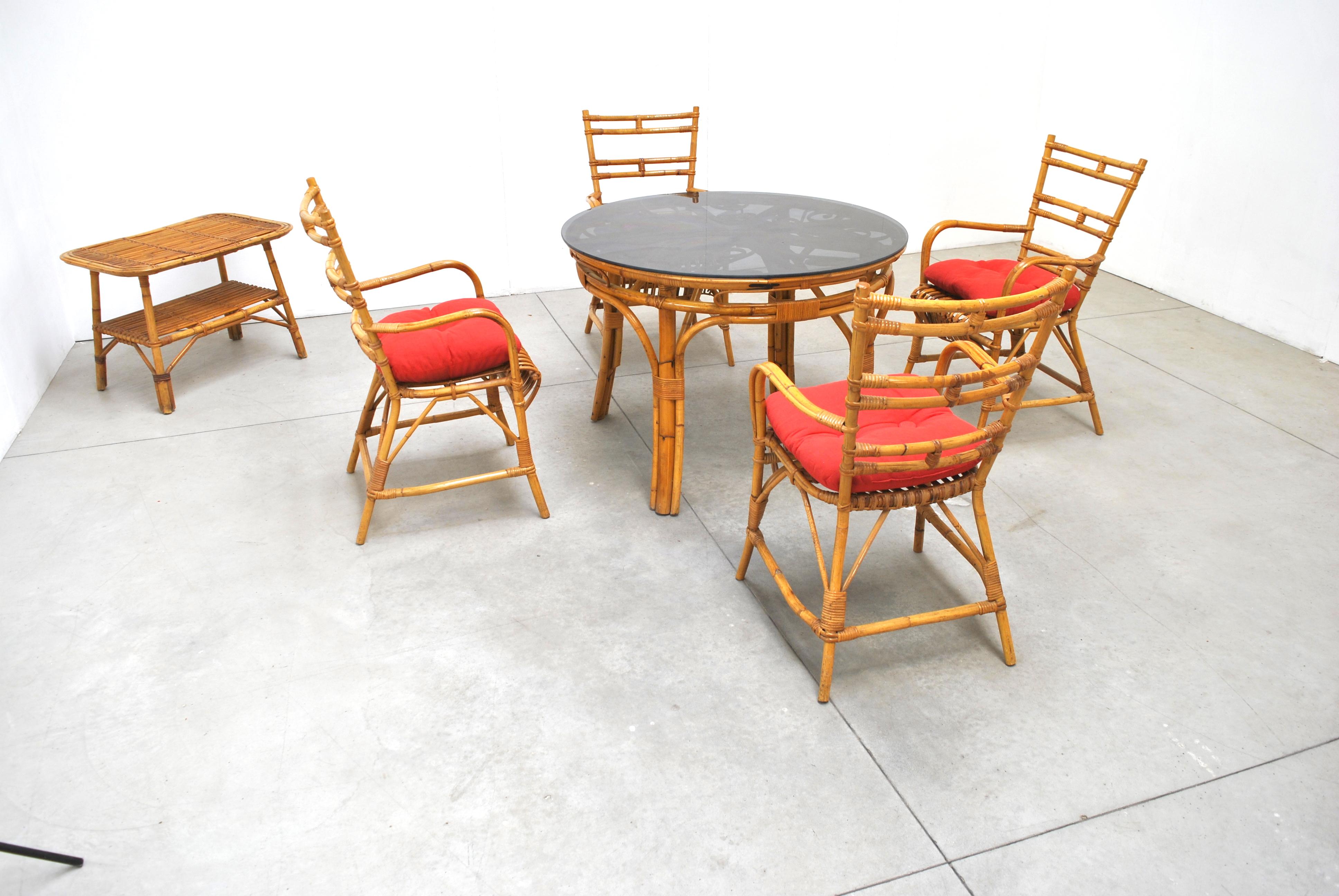Midcentury Italian Chairs in Bambù, 1960s 4