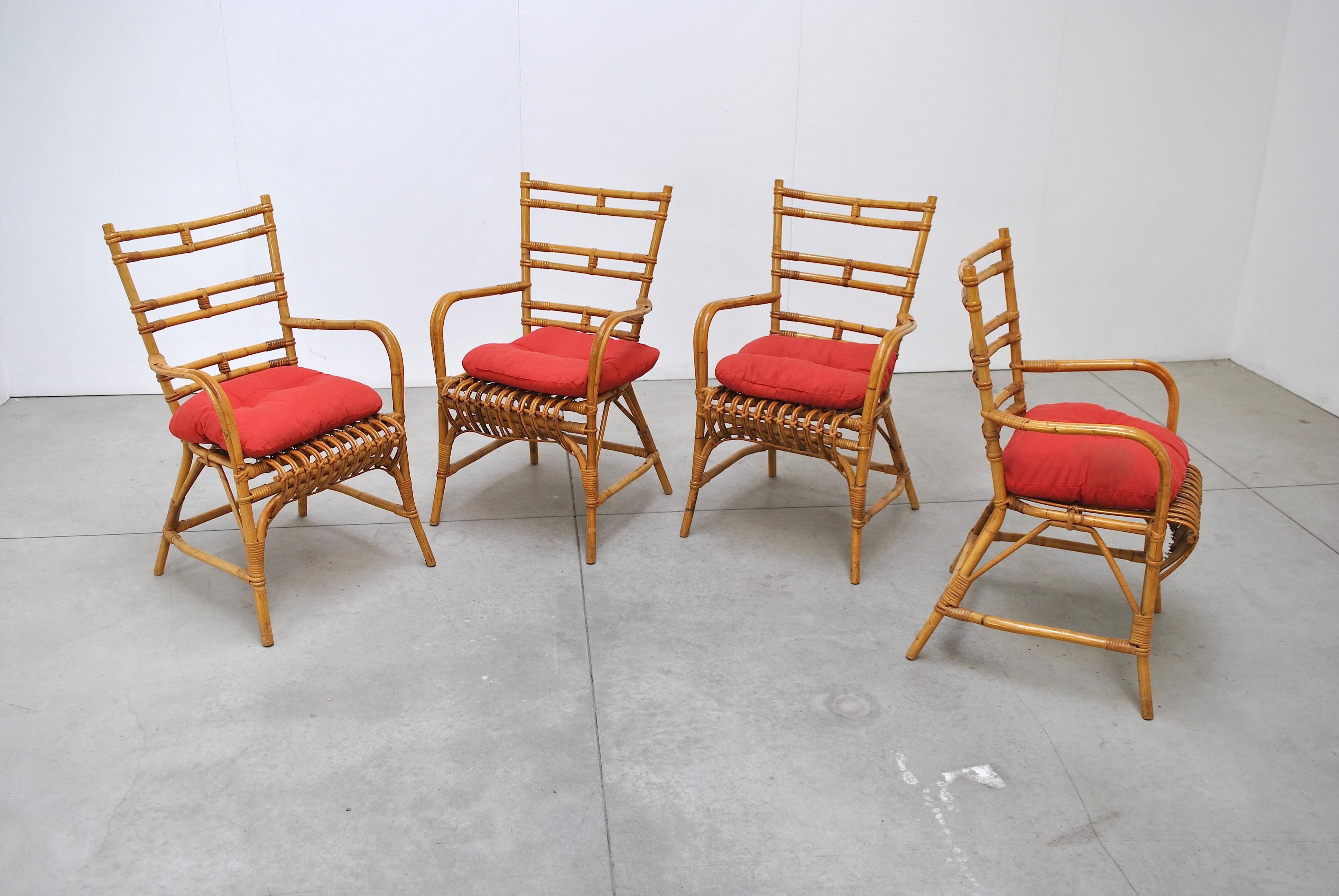 Midcentury Italian Chairs in Bambù, 1960s In Good Condition In bari, IT