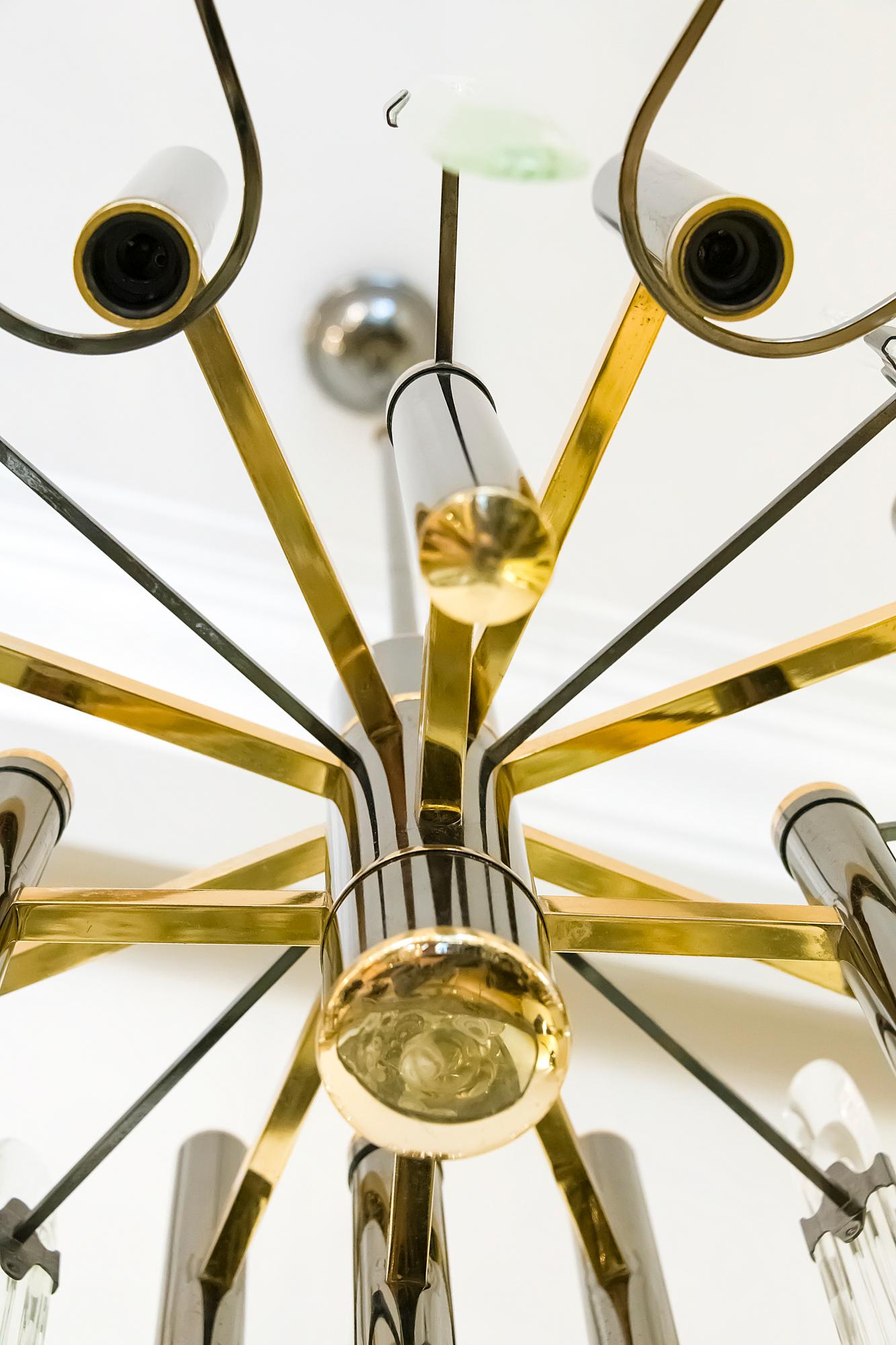 Midcentury Italian Chandelier by Sciolari, circa 1960 In Good Condition In Vilnius, LT