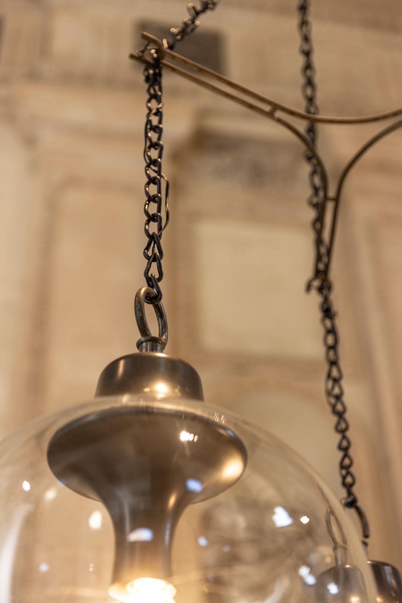 Midcentury italian chandelier model LS10 by Luigi Caccia Dominioni for Azucena For Sale 5