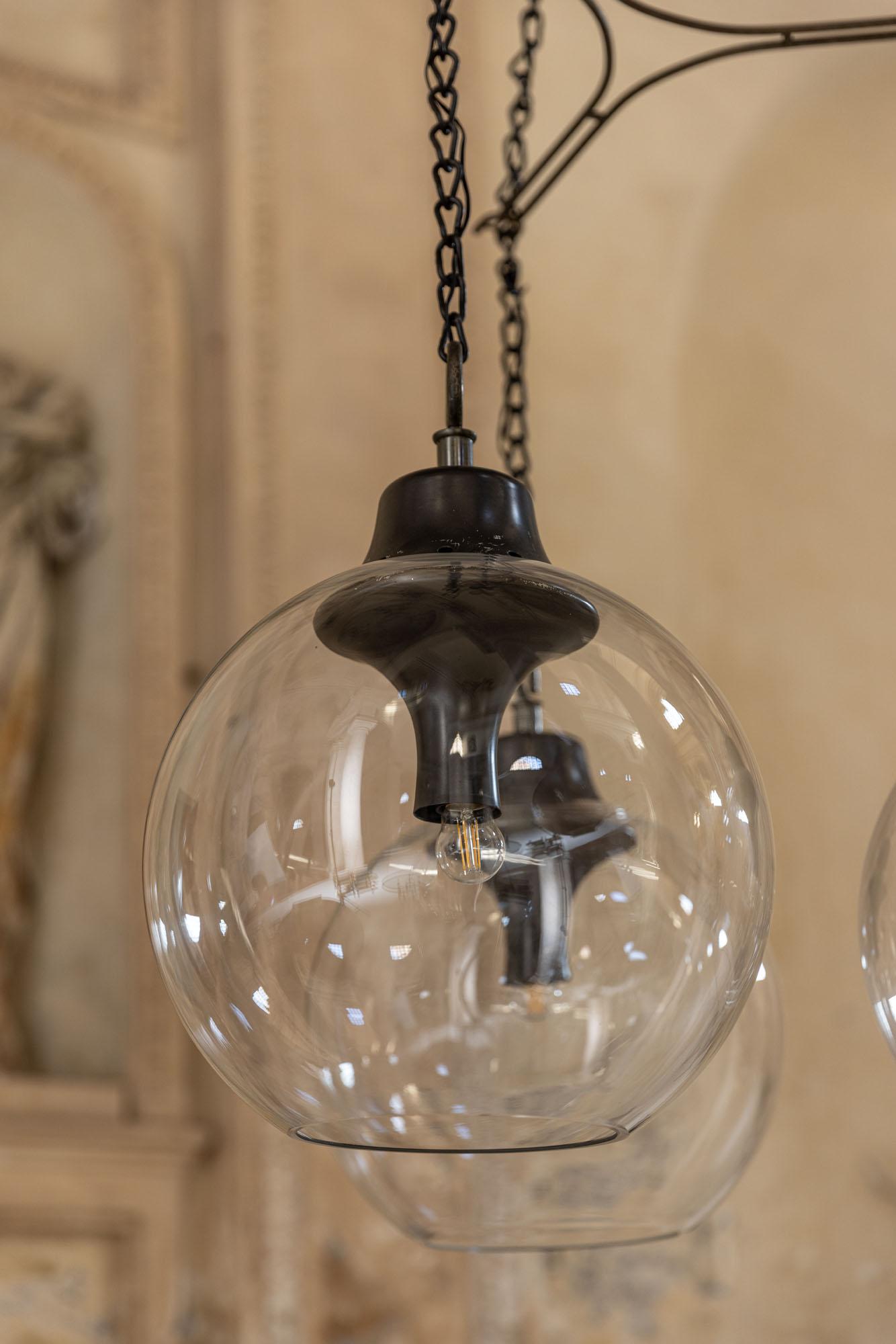 Midcentury italian chandelier model LS10 by Luigi Caccia Dominioni for Azucena For Sale 7