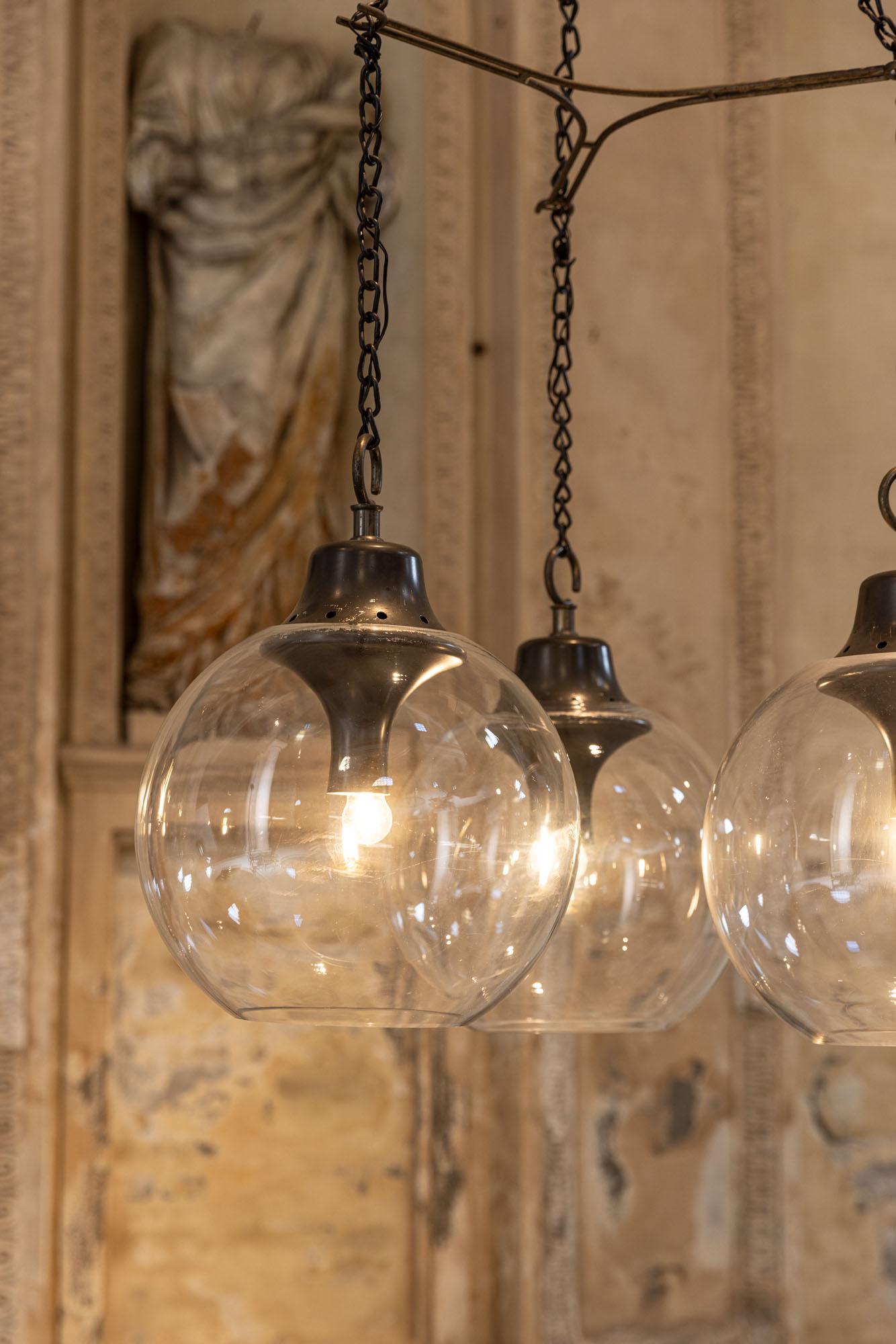Mid-Century Modern Midcentury italian chandelier model LS10 by Luigi Caccia Dominioni for Azucena For Sale