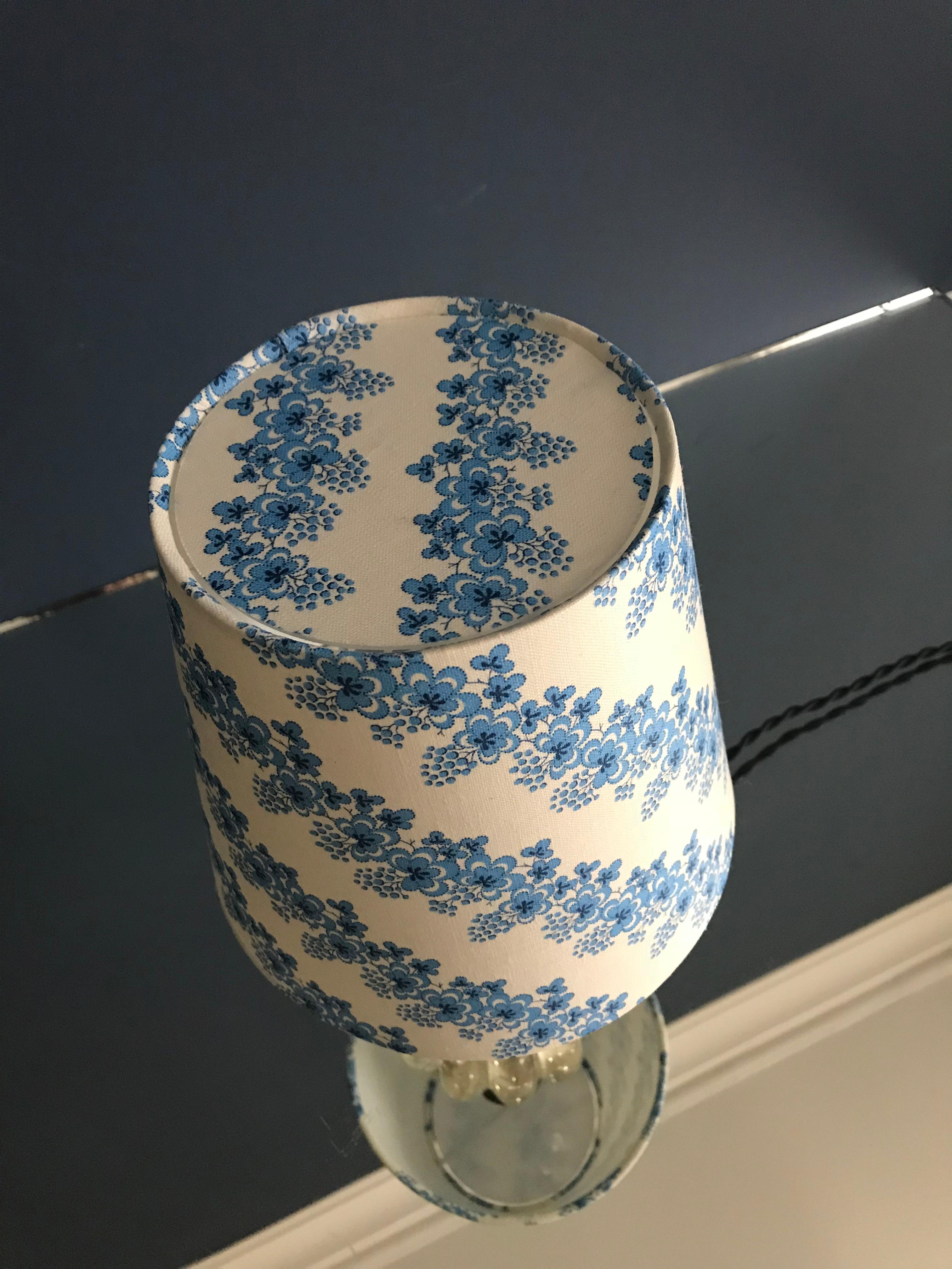 Midcentury Italian Clear Murano Glass Table Lamp In Good Condition In Copenhagen K, DK