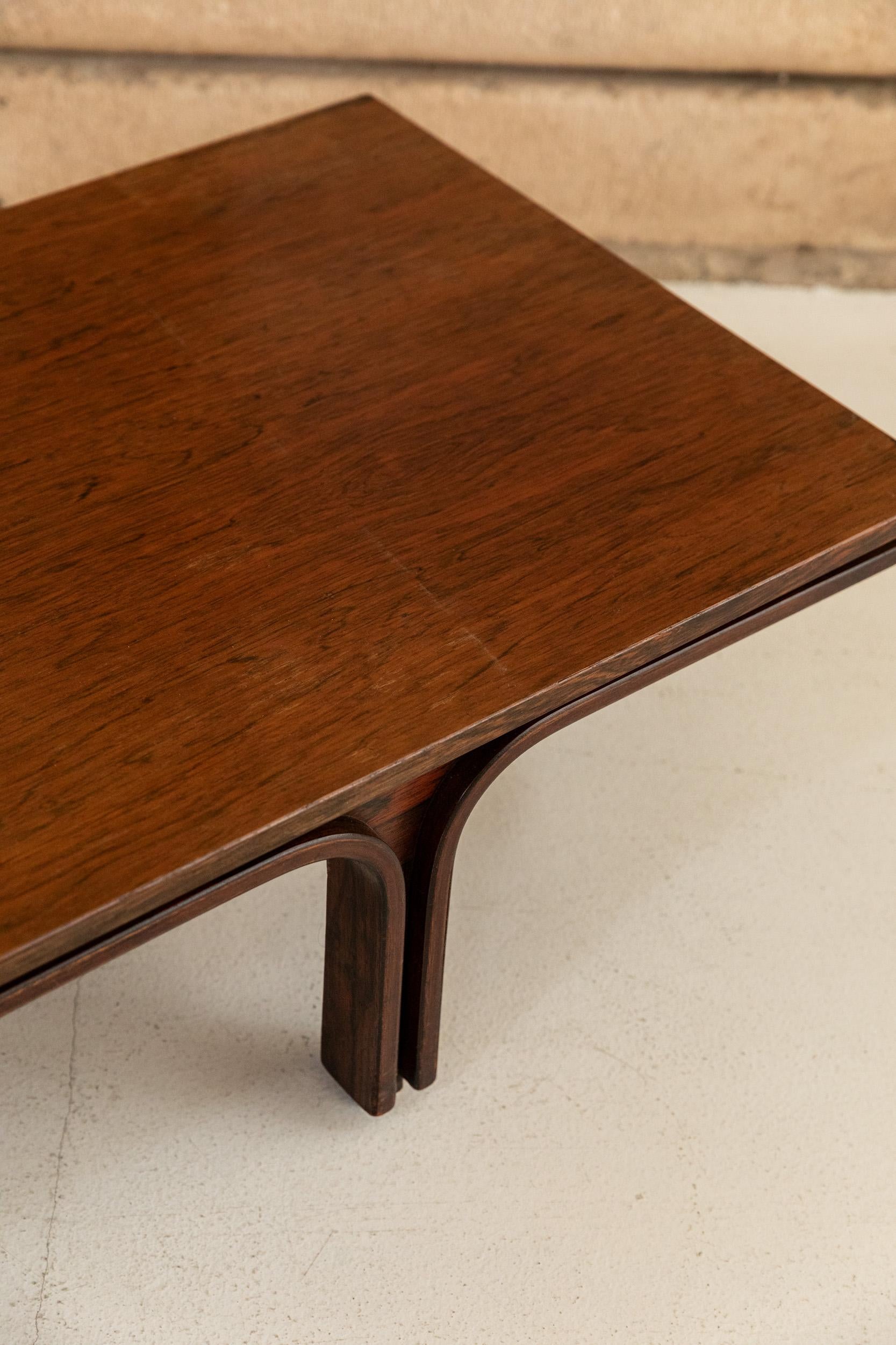 Wood Midcentury Italian coffee table by Gianfranco Frattini