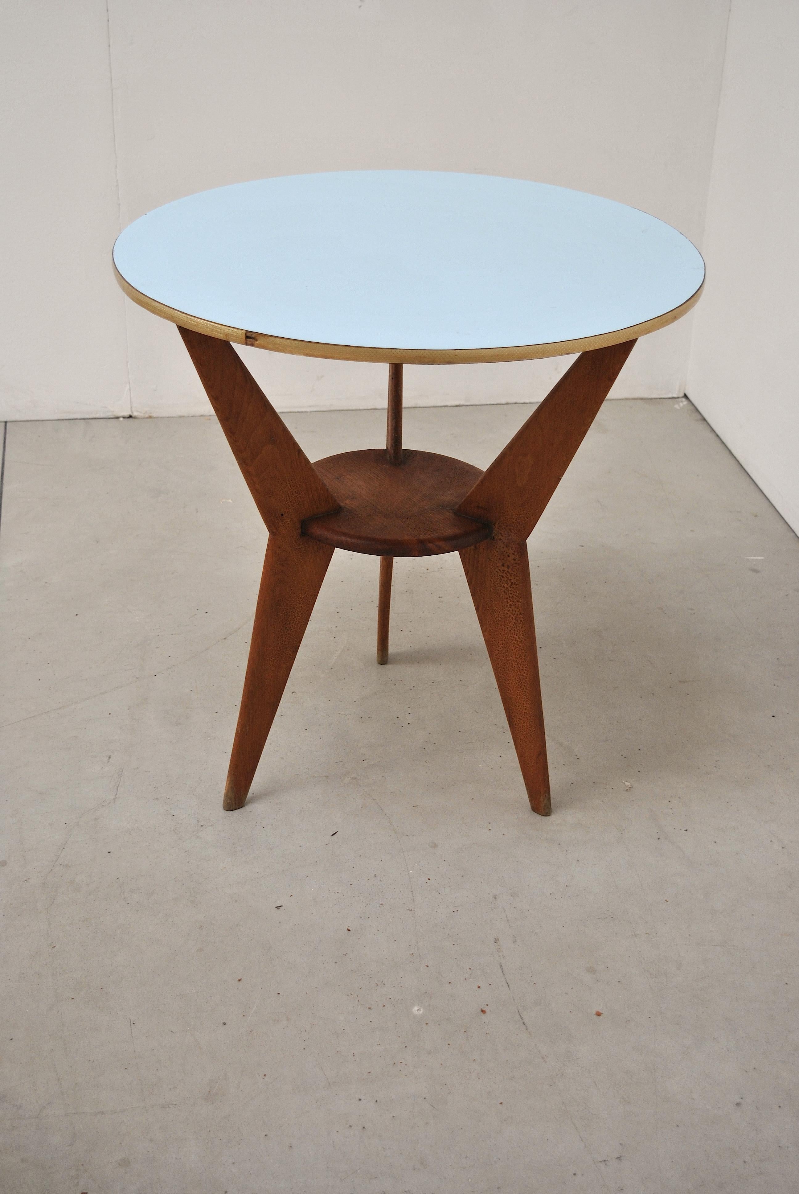 Midcentury Italian Coffee Table in Gio Ponti Style, 1950s In Good Condition In bari, IT