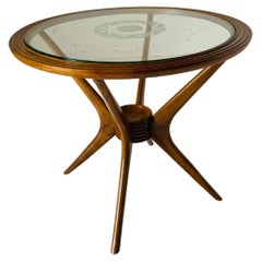 Spider legs wood coffee table, Paolo Buffa for Brugnoli, Italy 1950's