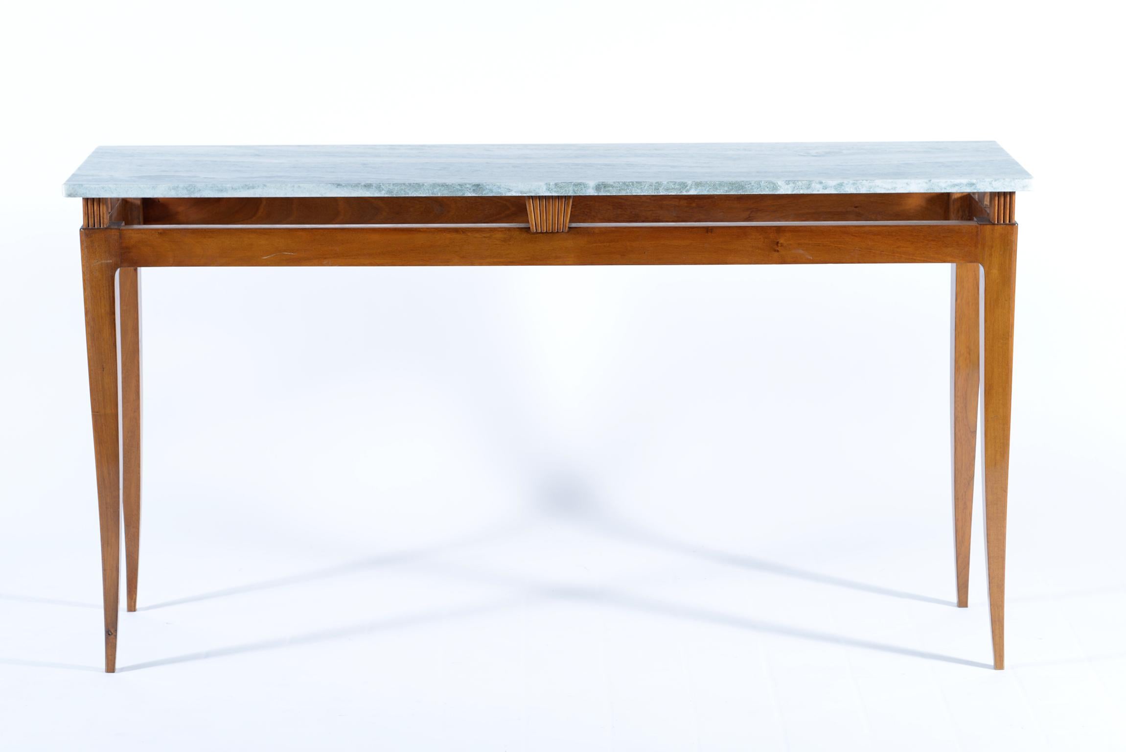 Midcentury Italian Console Table Marble Top, Florence, 1940 12