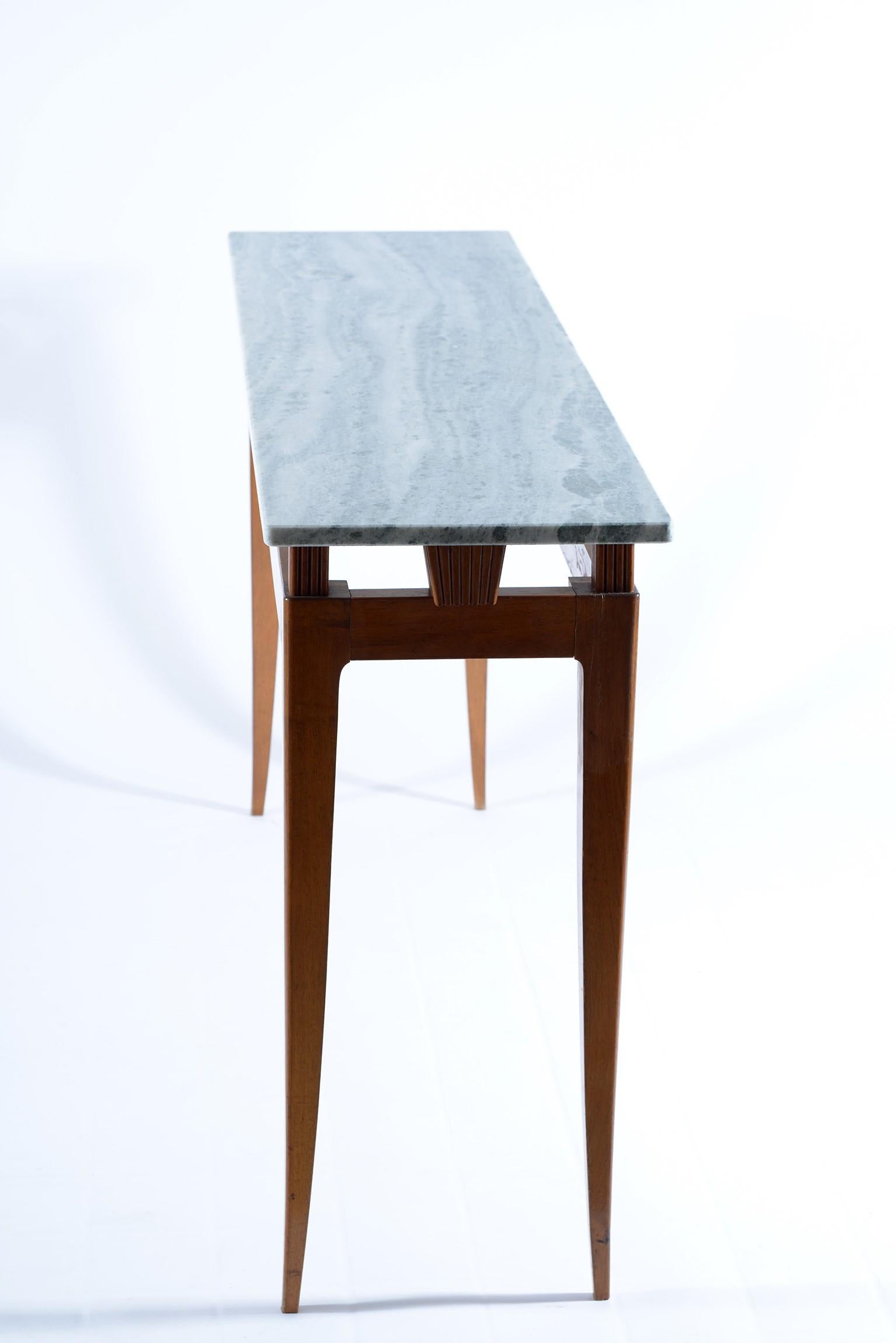 Mid-20th Century Midcentury Italian Console Table Marble Top, Florence, 1940