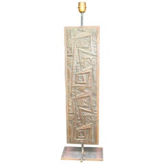 Midcentury Italian Copper Sculpture Mounted as a Table Lamp