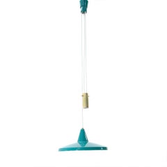 Lampe suspendue italienne à contrepoids du milieu du siècle dernier, années 1950