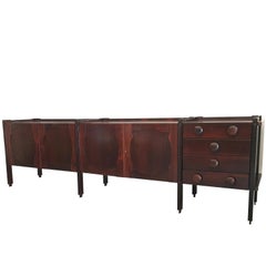 Midcentury Italian Credenza with Large Knobs, 1960s
