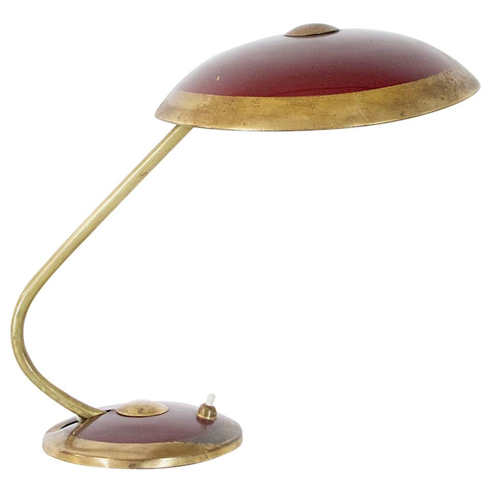 Midcentury Italian Desk Lamp in Brass