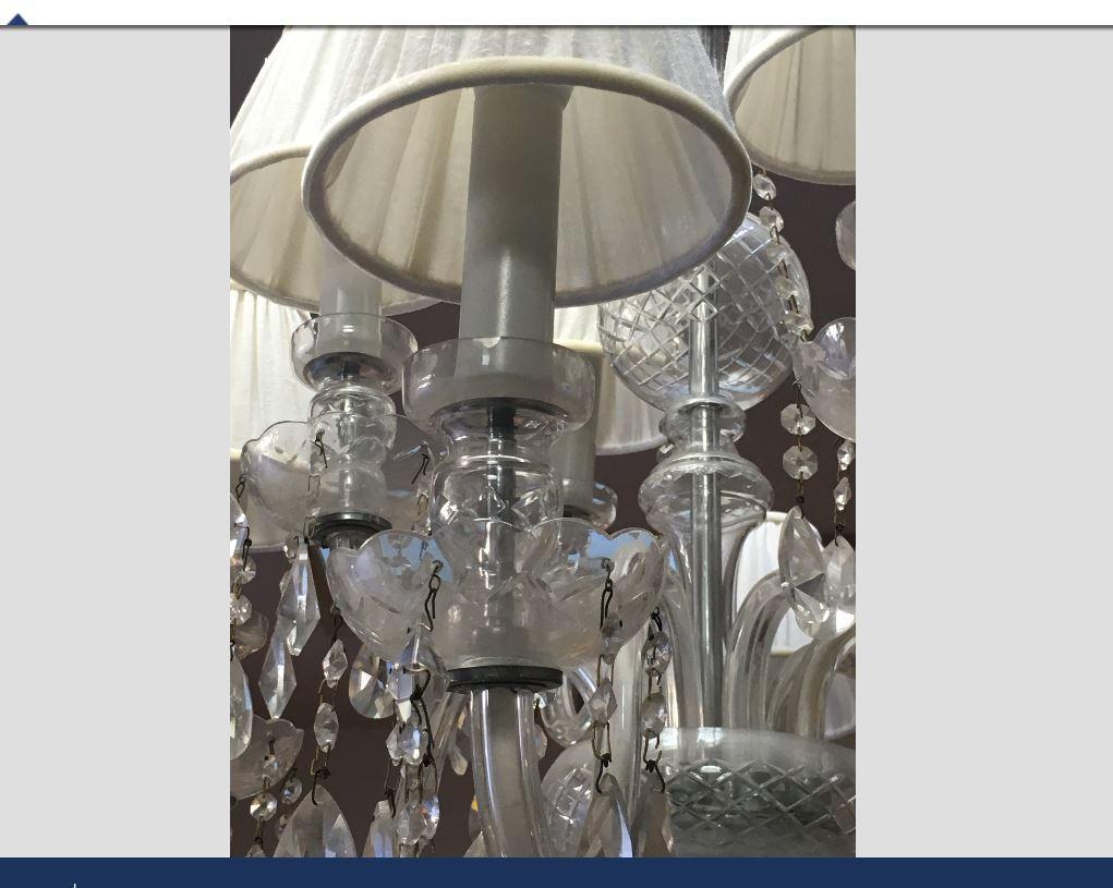 Midcentury Italian Eight Bulbs Crystal Chandelier from 1960s For Sale 13