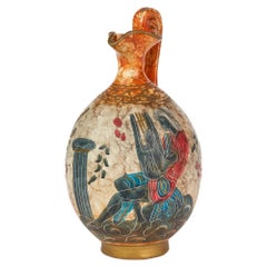 Mitte des Jahrhunderts Italienisch Fantoni zugeschrieben klassisches Design Kunst Keramik Krug