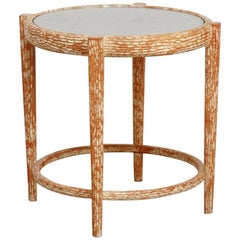 Midcentury Italian Faux Bois Carved Occasional Table