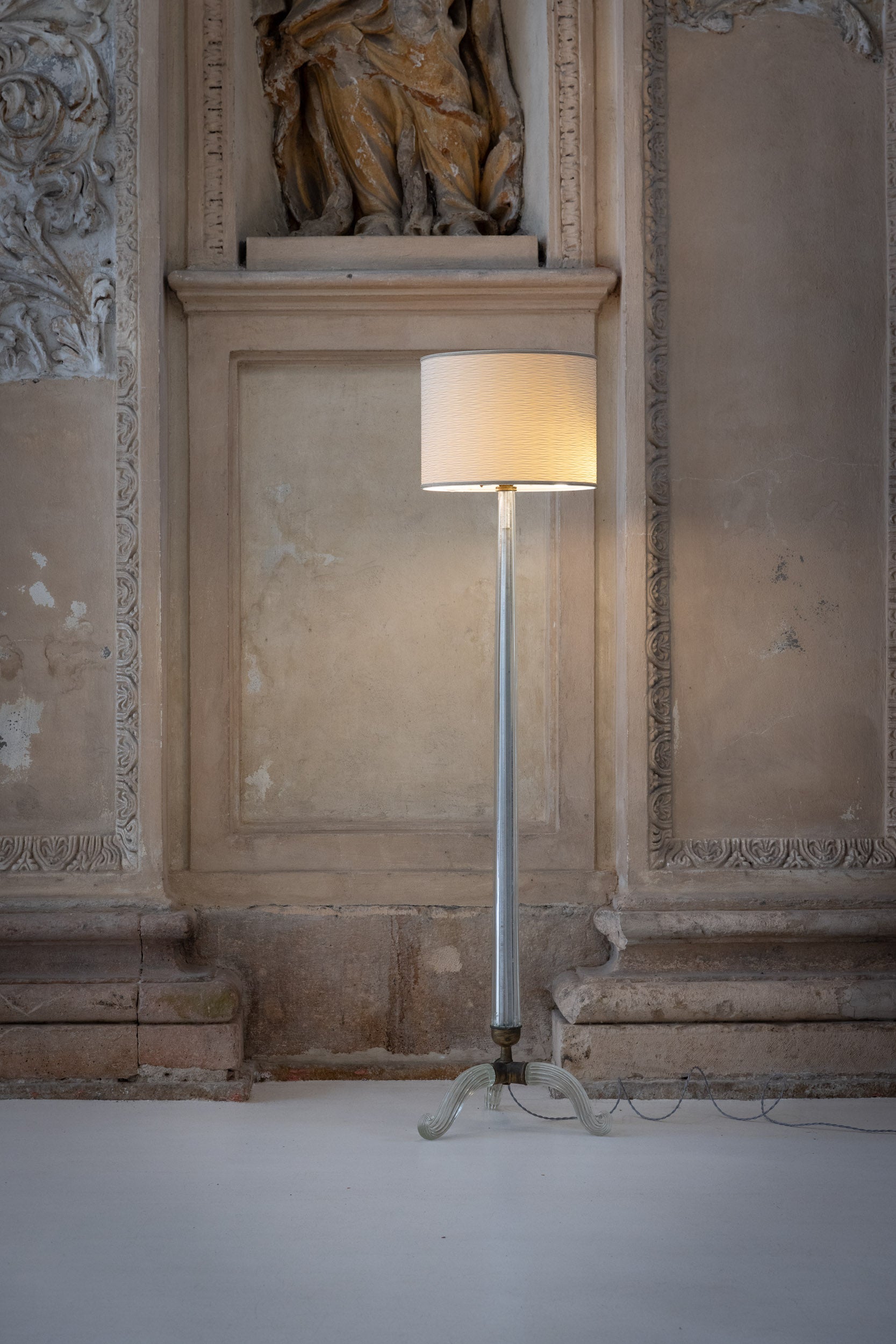 Midcentury italian floor lamp by Seguso, Italy 1950 For Sale