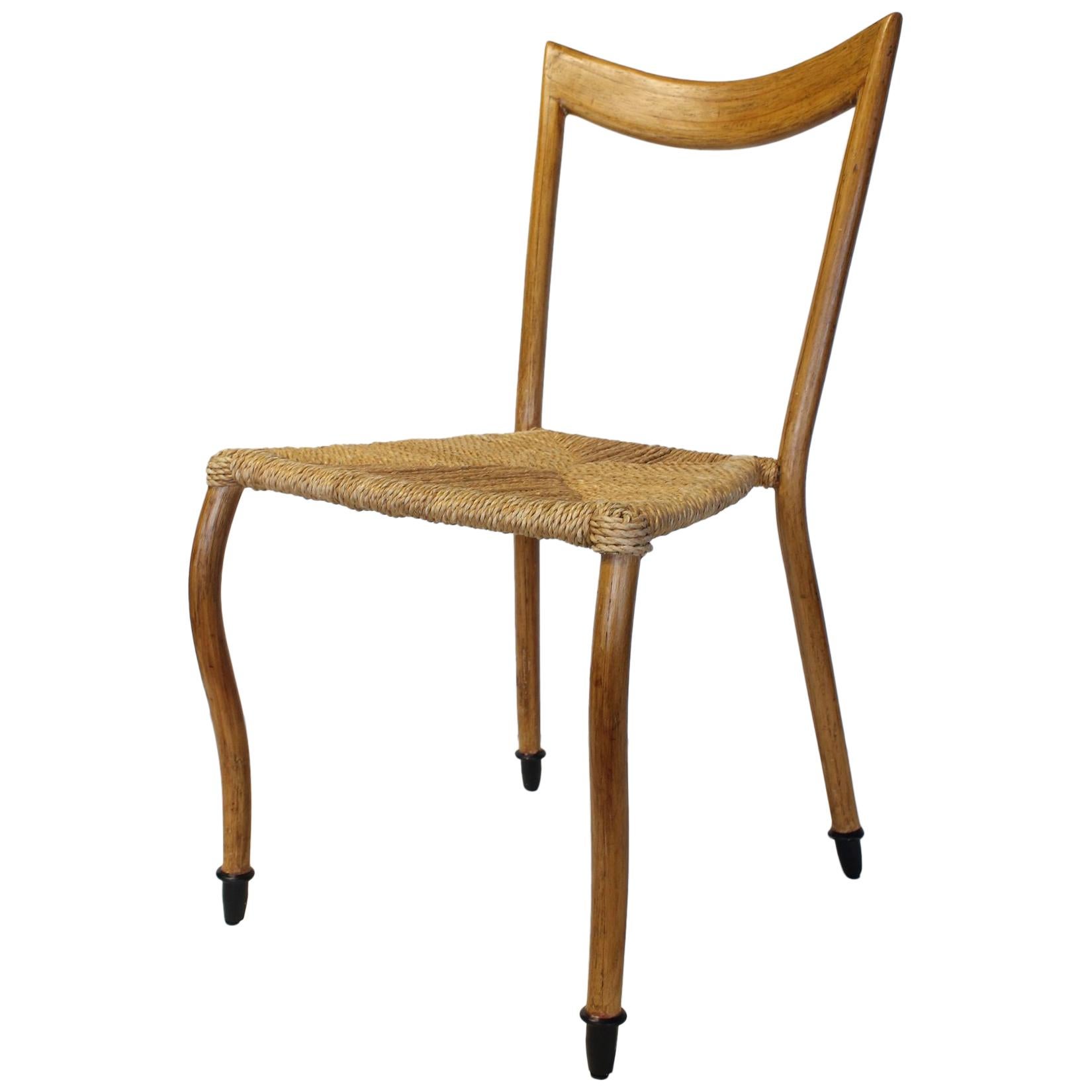 Midcentury Italian Gio Ponti Style Chair For Sale