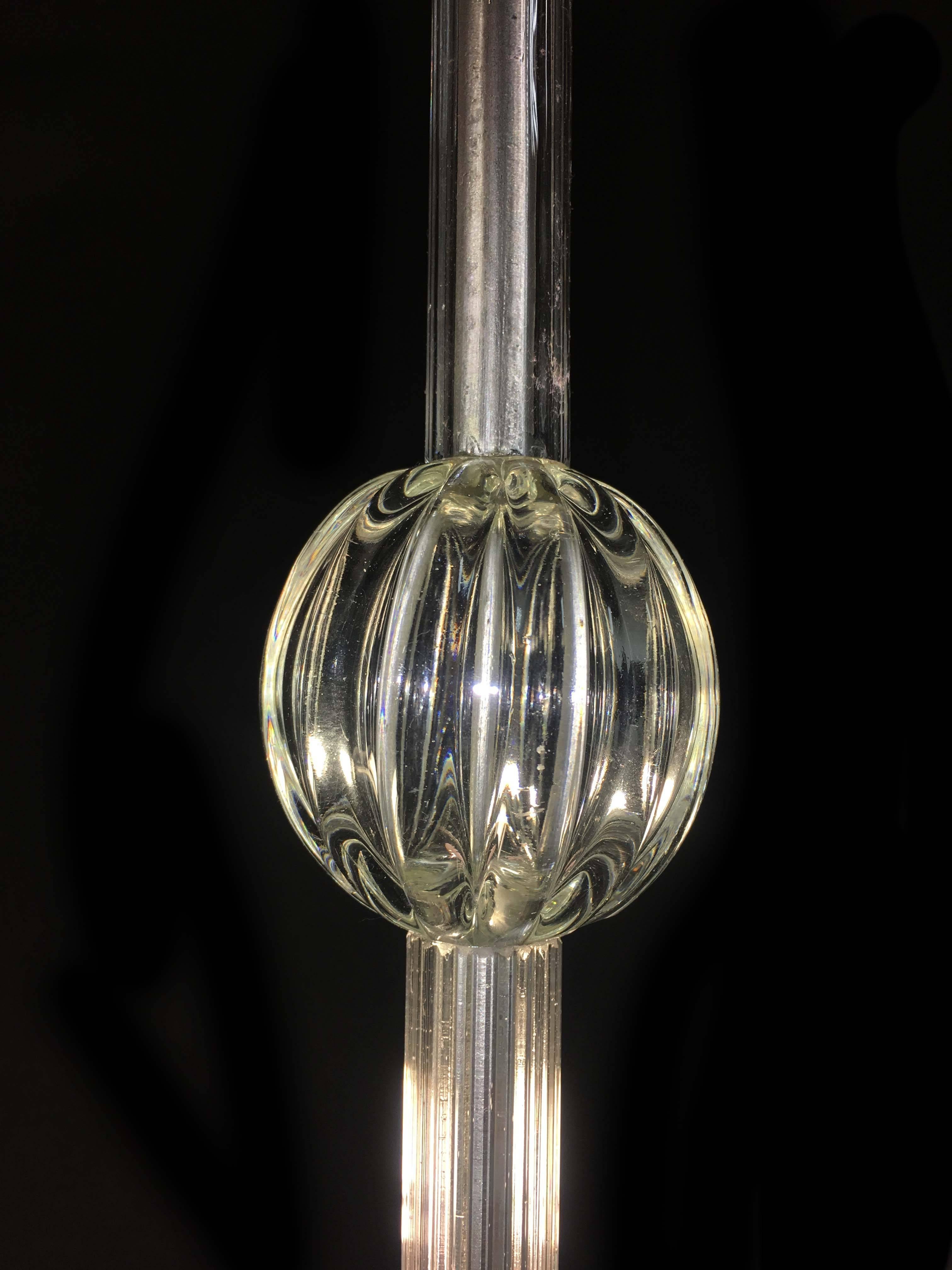 Midcentury Italian Glass Chandelier by Barovier & Toso, Murano, 1940 10