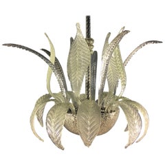 Midcentury Italian Glass Chandelier by Barovier & Toso, Murano, 1940