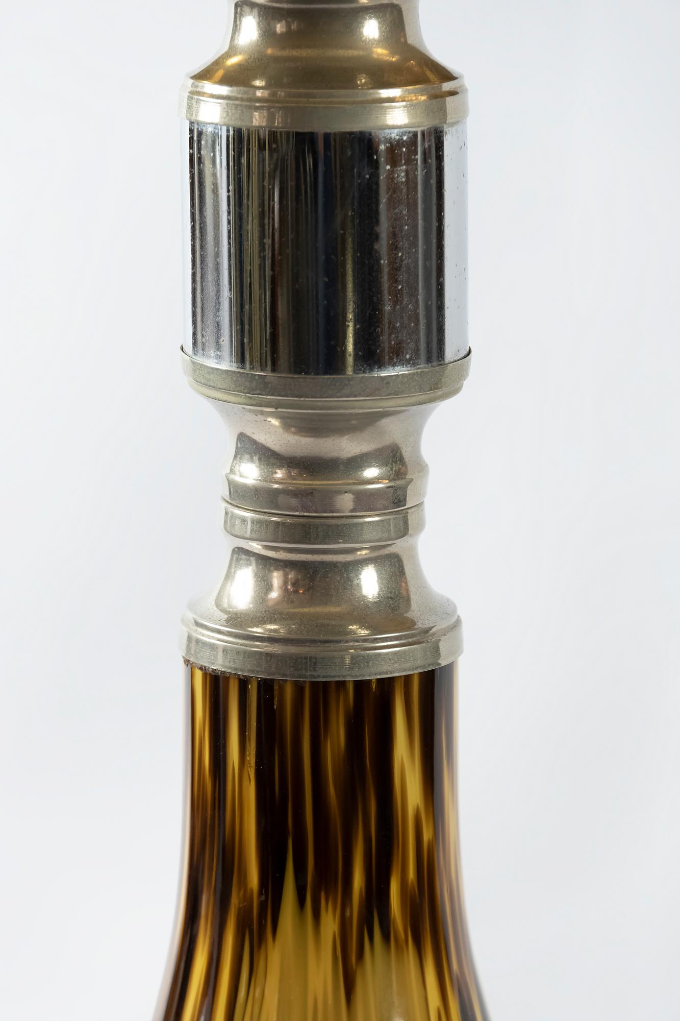 20th Century Midcentury Italian Glass Table Lamp 