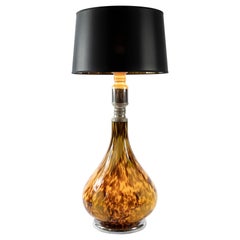 Midcentury Italian Glass Table Lamp 