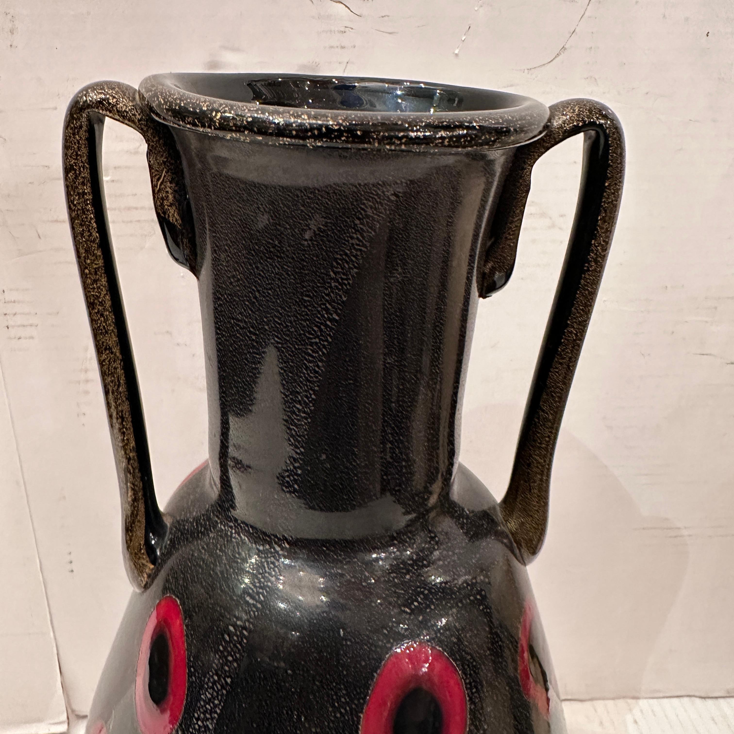 Midcentury Italian Glass Vase (Italienisch) im Angebot