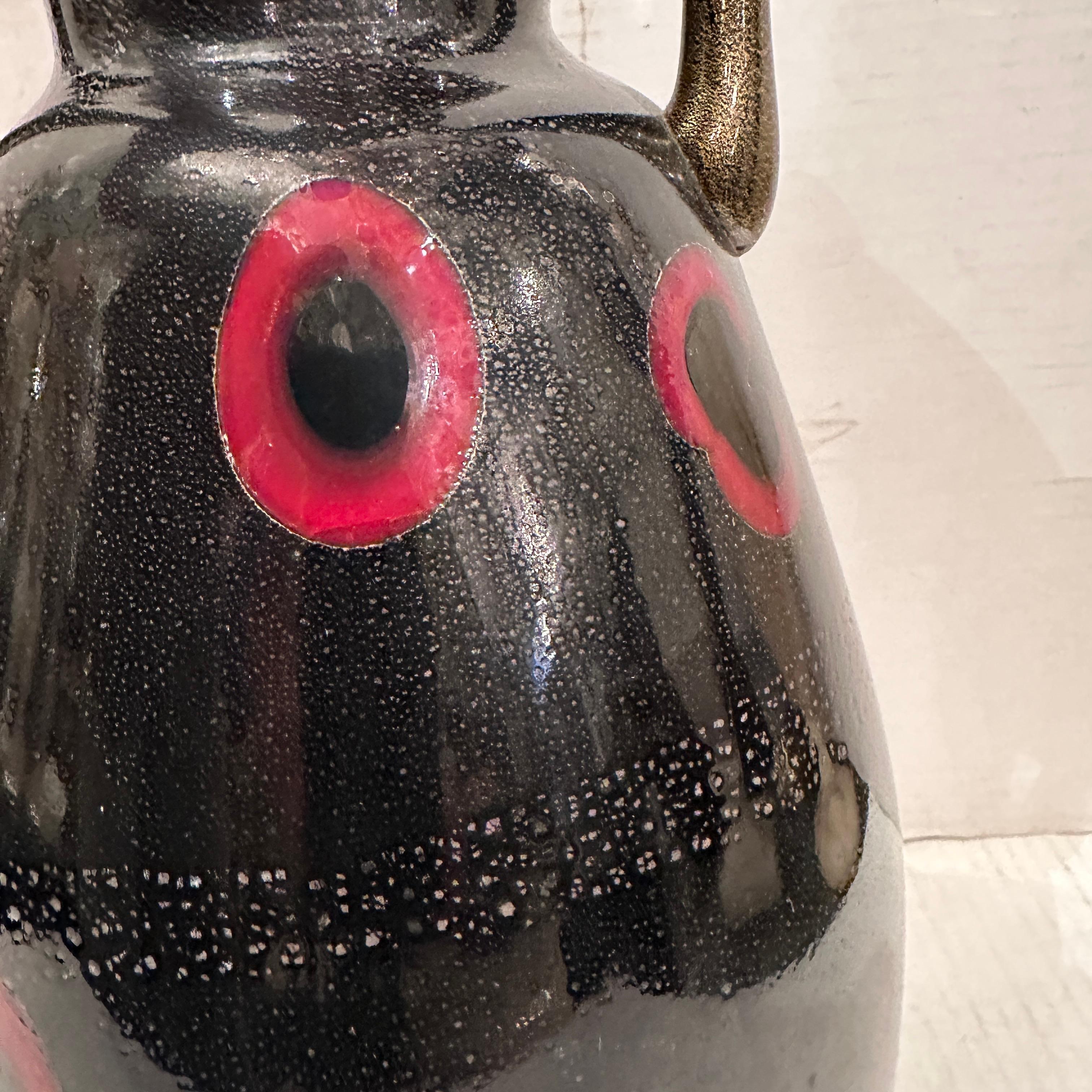 Midcentury Italian Glass Vase (Handgefertigt) im Angebot