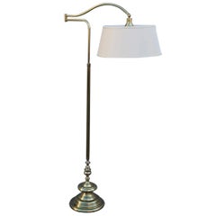Midcentury Italian  solid  Brass Floor Lamp Adjustable in Height and Width