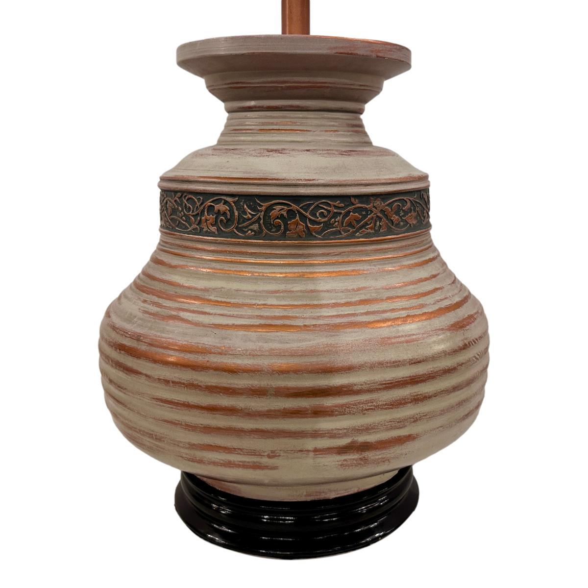 A circa 1970's Italian ceramic table lamp.

Measurements:
Height of body: 19