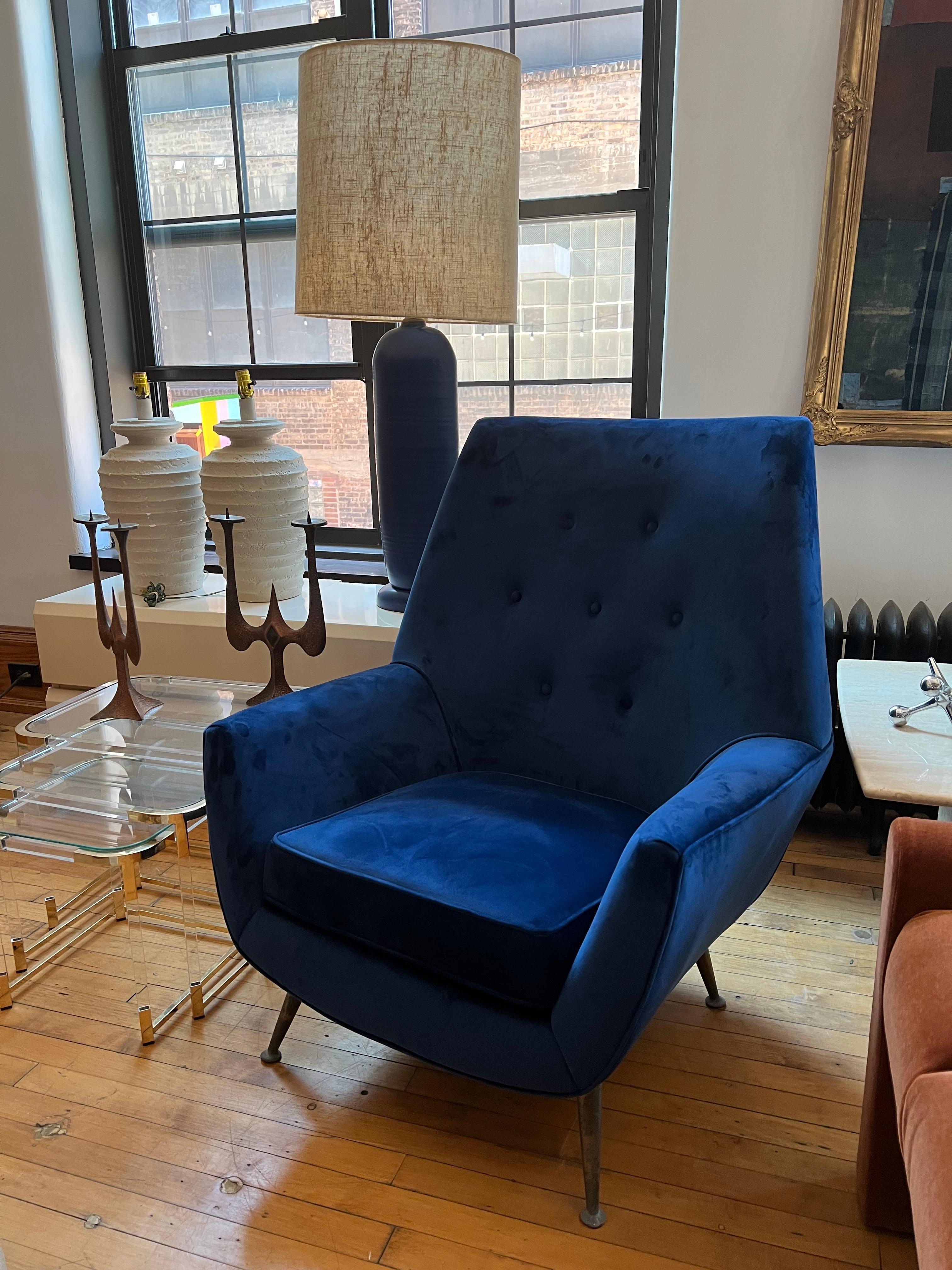 Brass Midcentury Italian Lounge Chair