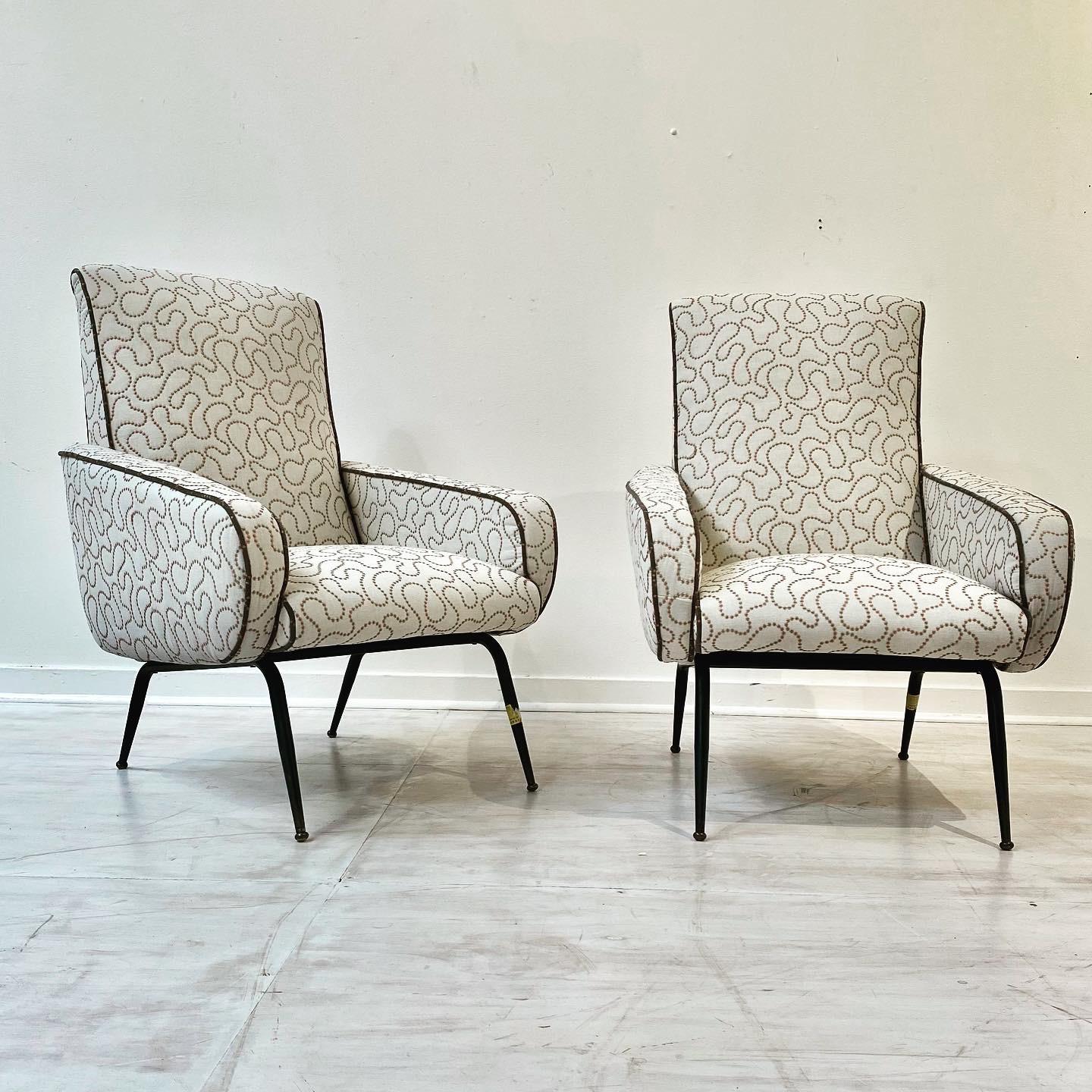 Sillas de salón italianas de mediados de siglo Moderno de mediados de siglo en venta