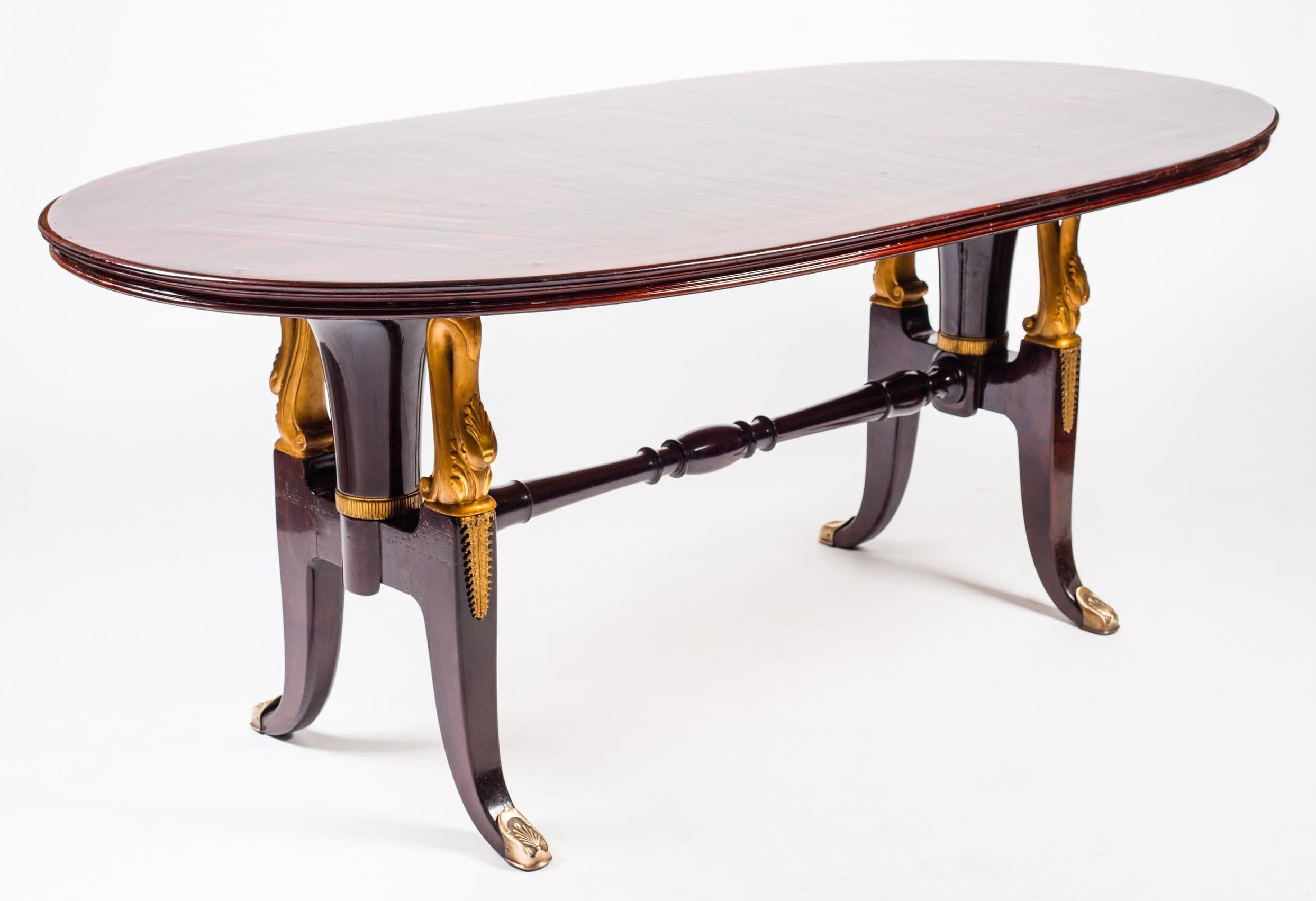 Italienischer Mahagoni-Tisch aus der Mitte des Jahrhunderts im Stil von Paolo Buffa, 1950er Jahre im Angebot 6