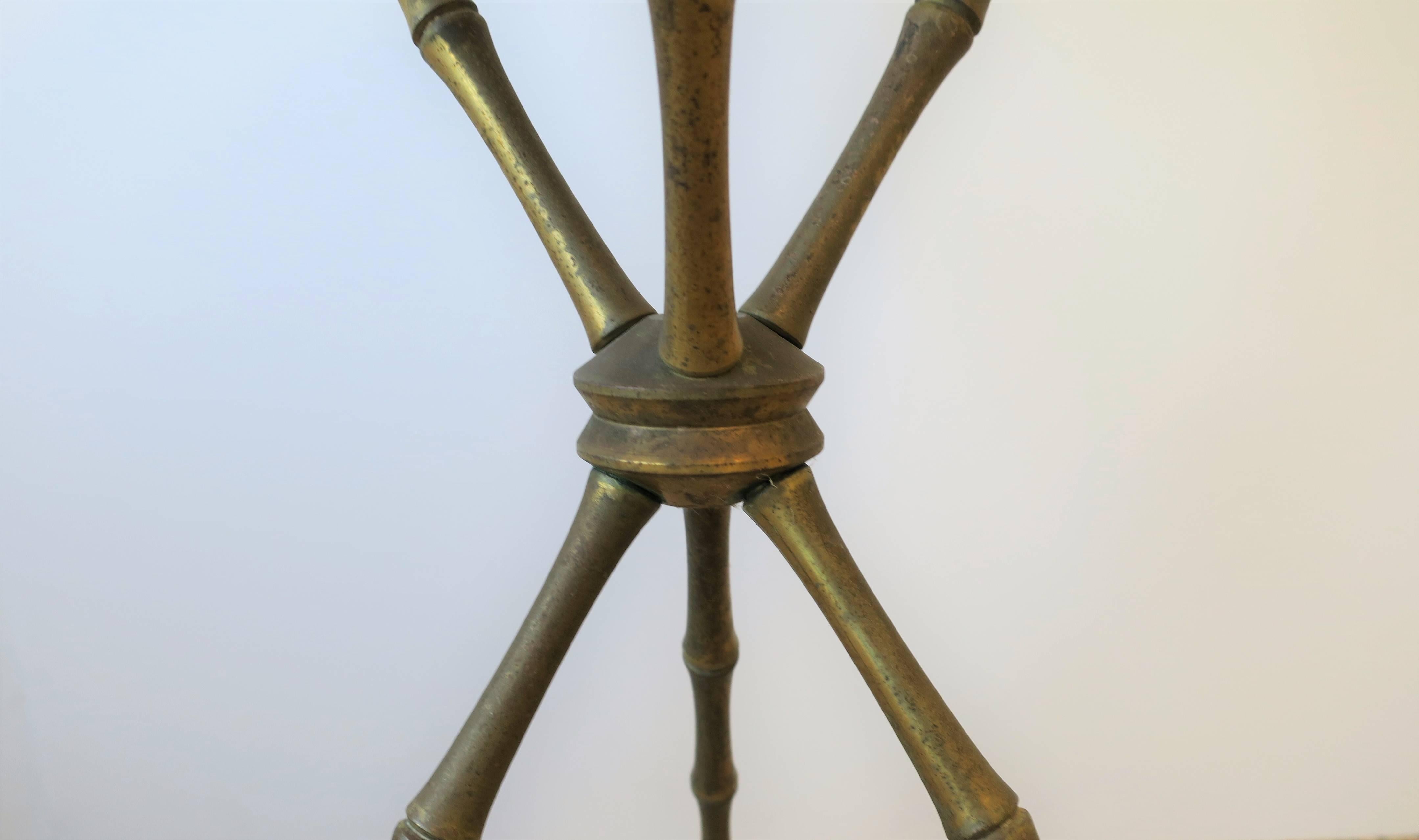 Midcentury Italian Marble and Brass Tripod Side Table, Italy, 1960s 11