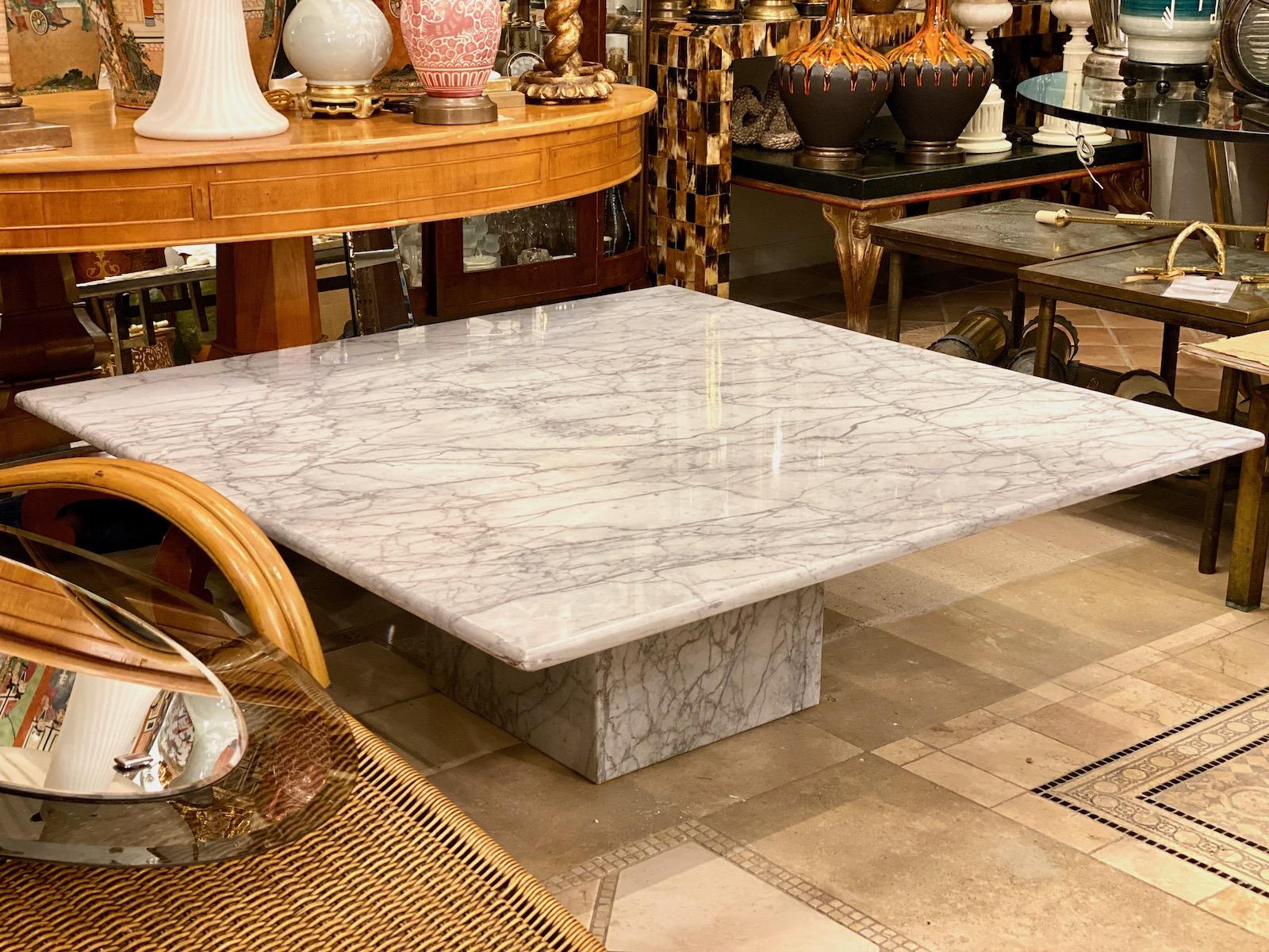 Midcentury Italian Marble Coffee Table For Sale 1